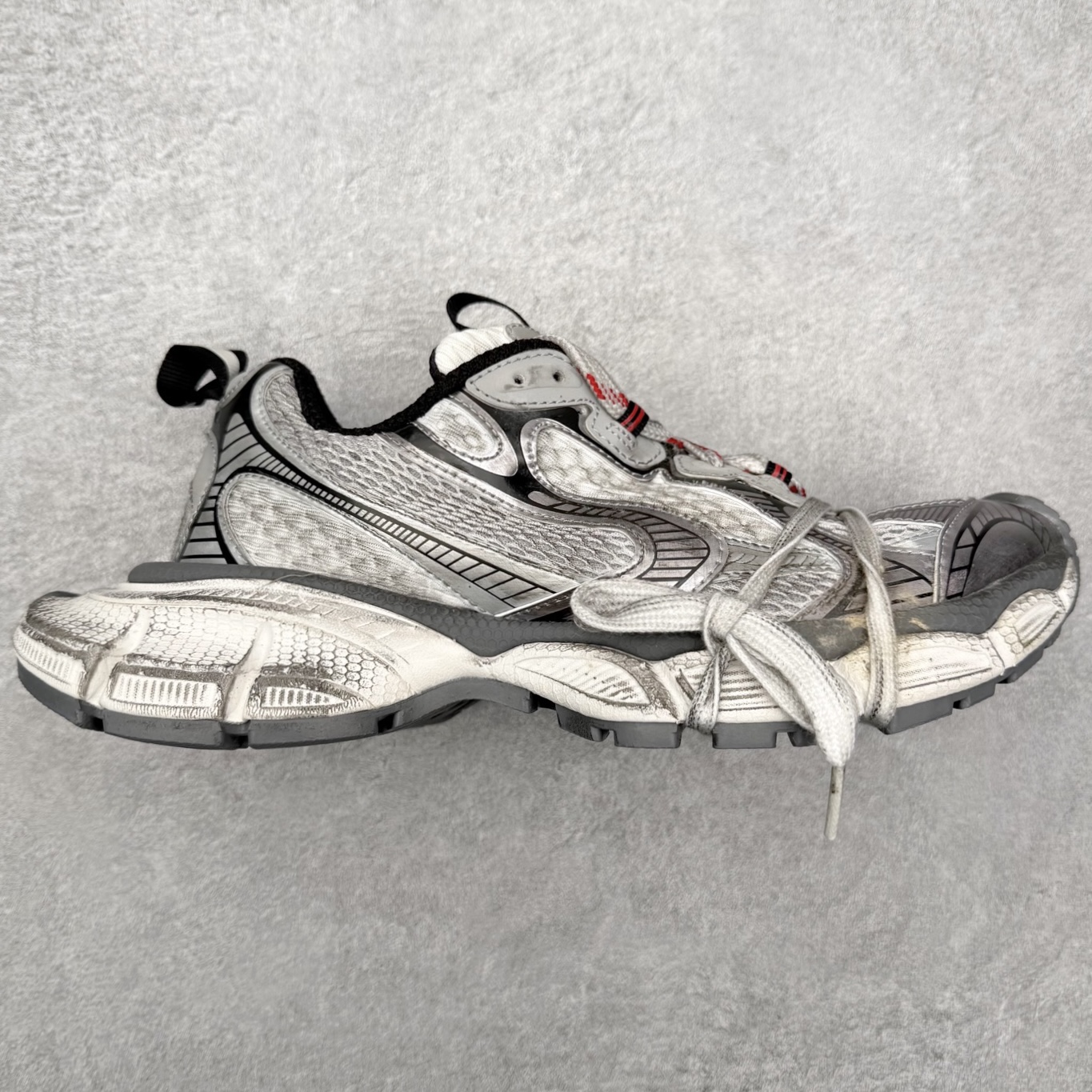 ＃纯原福利‼️BALENCIAGA 3XL Sneakers 巴黎世家十代网布系带低帮走秀复古老爹鞋 黑