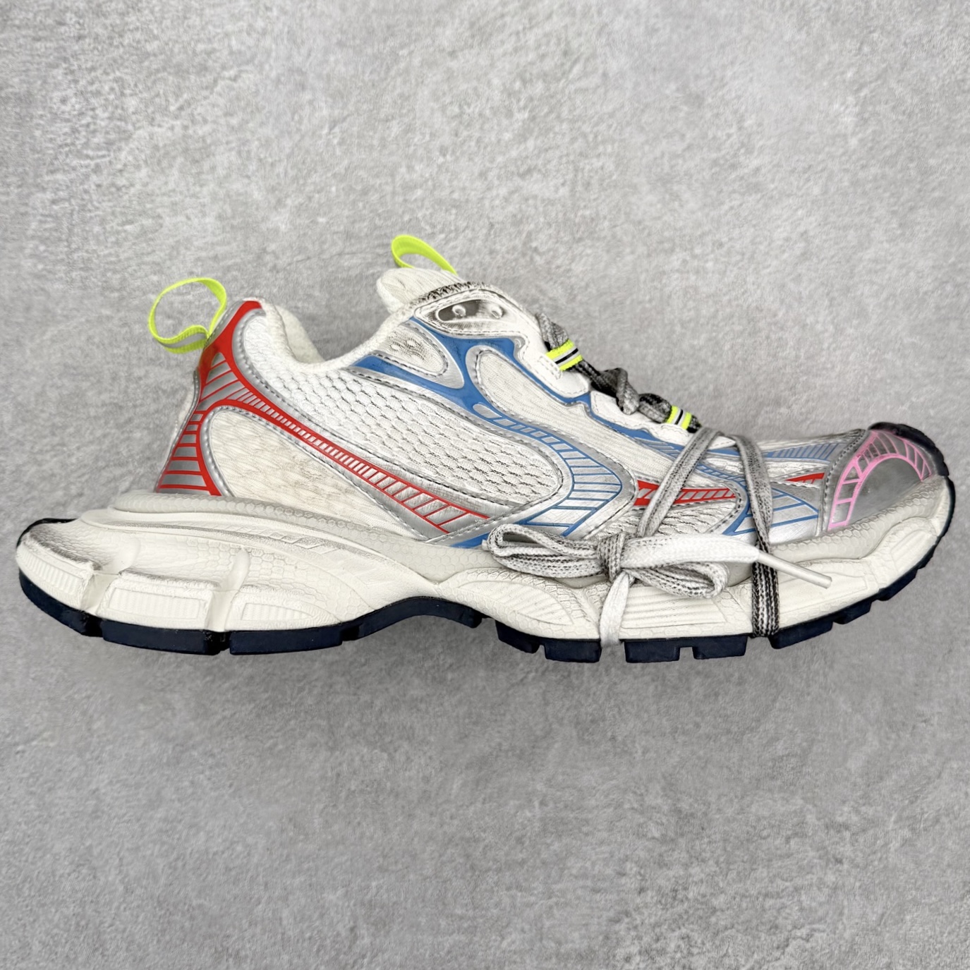 ＃纯原福利‼️BALENCIAGA 3XL Sneakers 巴黎世家十代网布系带低帮走秀复古老爹鞋 黑