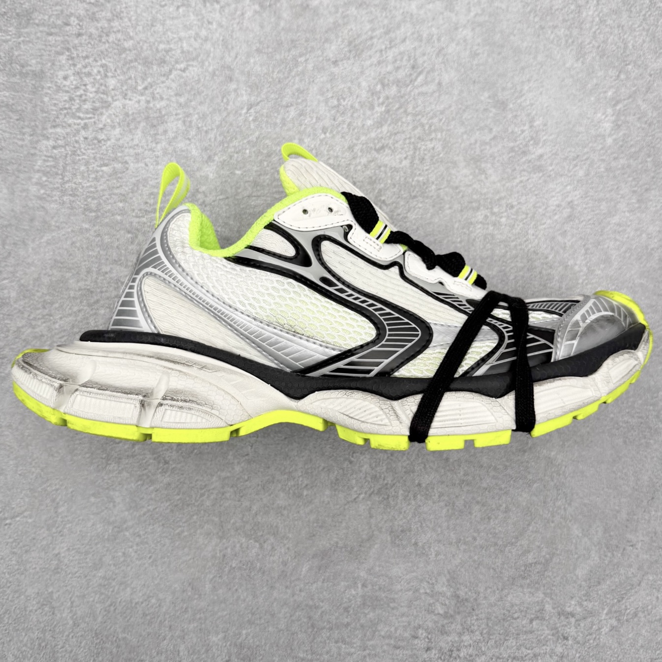 ＃纯原福利‼️BALENCIAGA 3XL Sneakers 巴黎世家十代网布系带低帮走秀复古老爹鞋 黑
