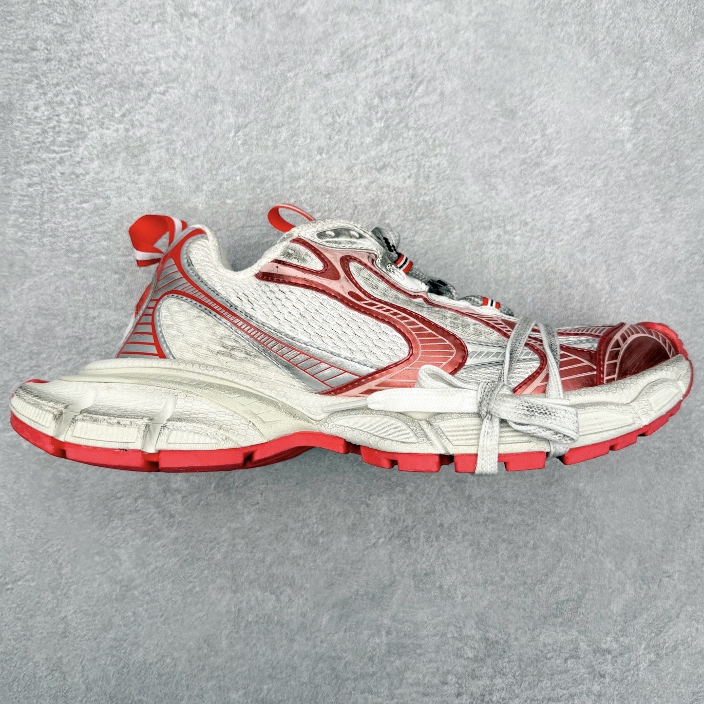 ＃纯原福利‼️BALENCIAGA 3XL Sneakers 巴黎世家十代网布系带低帮走秀复古老爹鞋 黑
