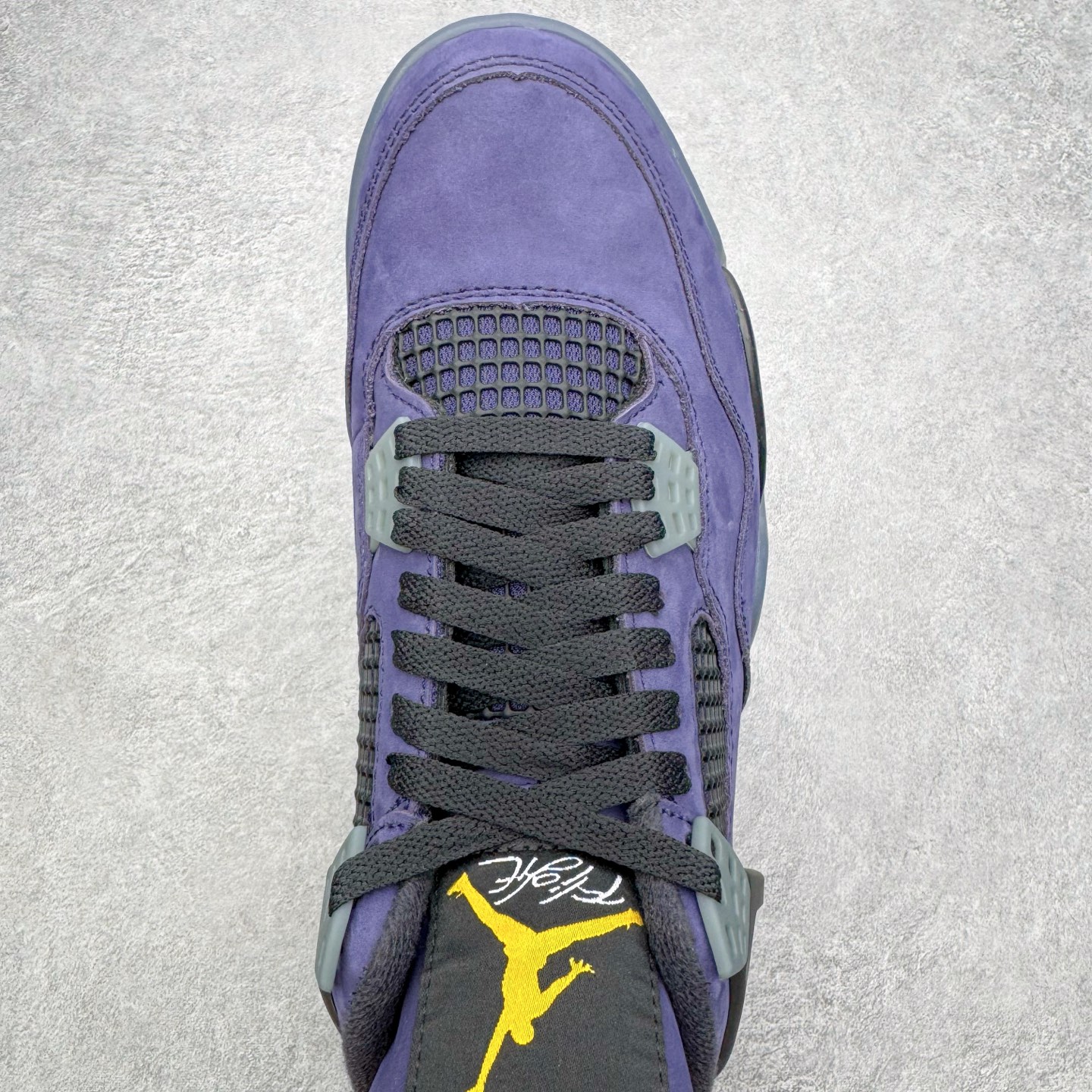 图片[4]-＃K版纯原 Air Jordan AJ4 Retro “Imperial Purple” 帝王紫 FV5029-500 全新升级改良 原鞋原楦原纸板同源开发 完美呈现乔4的版型 内侧正确双色网格 还原细节 原厂皮料 正确气垫颜色 正确网格工艺 正确拉帮工艺 全鞋原装材料制作 原档案原模具打造 支持全方位与正品对比 尺码：36 36.5 37.5 38 38.5 39 40 40.5 41 42 42.5 43 44 44.5 45 46 47.5-选品中心