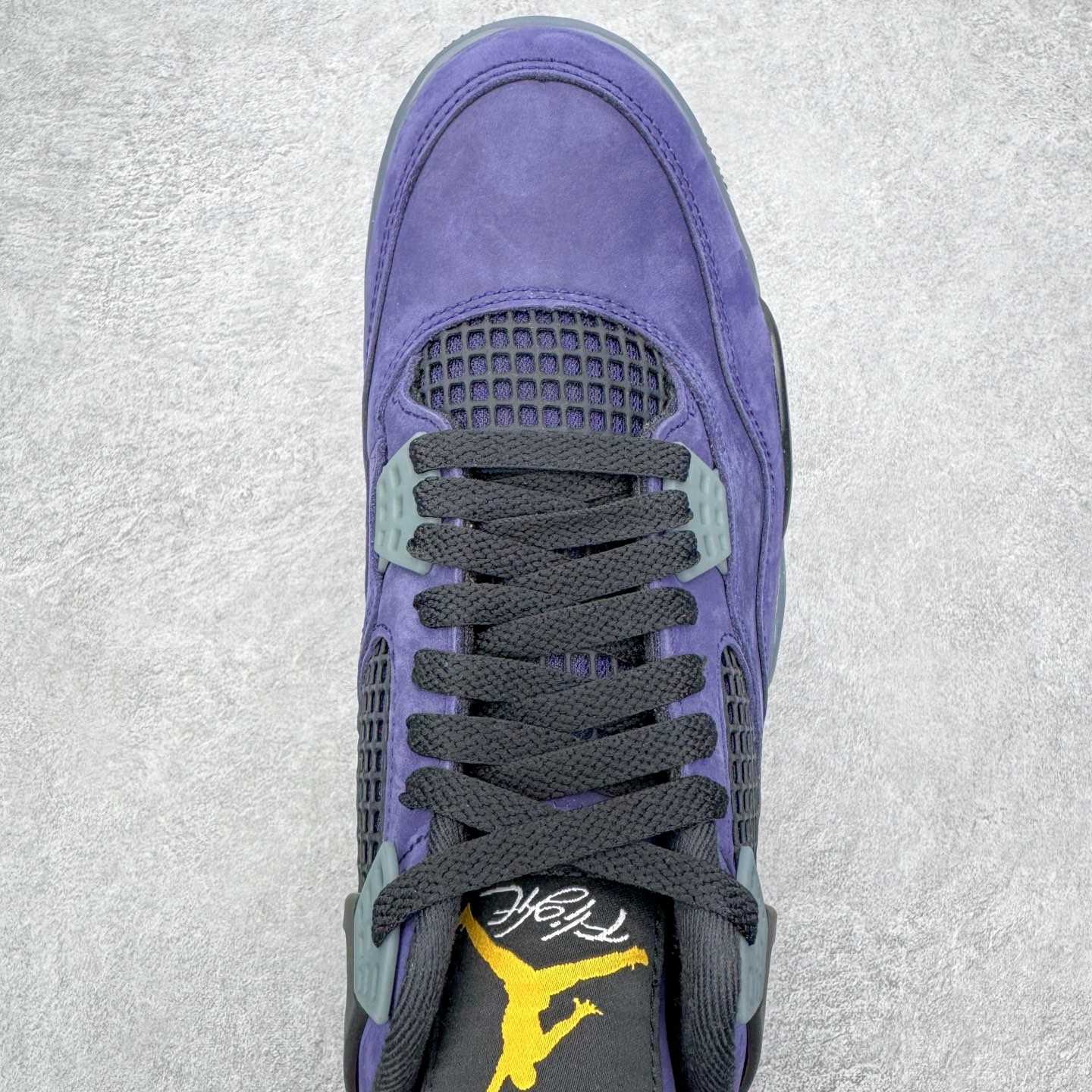 图片[4]-＃GX Air Jordan AJ4 Retro “Imperial Purple” 帝王紫 FV5029-500 全新批次 重点区分市面 唯一正确细节 后跟饰片中心位置有合模线 超弹硅胶材质 内层不织布补强 补强为硅胶提供更强耐久性 避免断裂 圈内最强四代 独家外贸特供尺码含 45.5 49.5 50.5 耗时半年巨作 全套原纸板楦头开发 原厂特供皮料加持 确保原汁原味 完美呈现四代版型 一比一鞋头弧度高度鞋身弧度 数据细节工艺流程均保持原鞋一致 原厂TPU网格鞋带扣 正确内里网布 菱角分明不变形无多余毛边 柔软性质感一致于原鞋 市场唯一原厂鞋扣模具 背面可见隐藏注塑口 原厂织唛标 原厂飞人电绣工艺 尾指中部跳三针 独家绑鞋带手法 印刷中底布 四线拉帮 米色美纹纸贴合固定 进口港宝加持 后跟自然饱满 全鞋荧光划线卡点 追求极致完美 每一双都是工艺品 多重QC质检 超越公司货的品控标准 实实在在的免检产品 尺码：40 40.5 41 42 42.5 43 44 44.5 45 45.5 46 47.5 48.5 49.5 50.5-选品中心