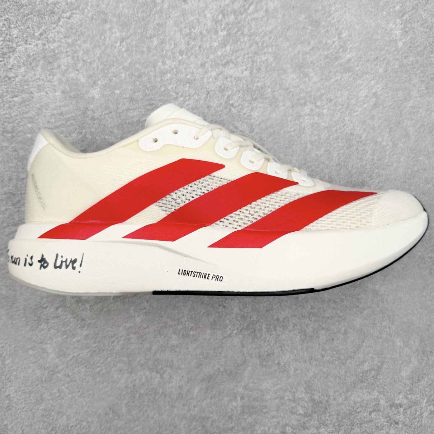 图片[10]-＃福利特价 AD Adizero EVO SL 马拉松竞速专业跑鞋 CELERMESH针织网面非常轻薄 纤维间的缝隙很大 可以保证跑步时的透气、排汗效果 鞋舌直接与两侧的内衬和鞋底连接在一起 在跑步过程中不会被鞋舌的左右移动所困扰 在标准鞋带孔的基础上再拓宽一组鞋带孔 适合不同脚型的需求 突破性 EnergyRods 技术，有助于跑者实现更好的成绩 中底独特的LIGHTSTRIKE PRO泡棉材质 微弹感觉在跑步过程中给予了良好的支撑体验 对于顶级精英和高水平进阶跑者来说 ADIOS PRO是一双值得信赖的竞速比赛用鞋 尺码：36 36.5 37.5 38 38.5 39 40 40.5 41 42 42.5 43 44 44.5 45-选品中心