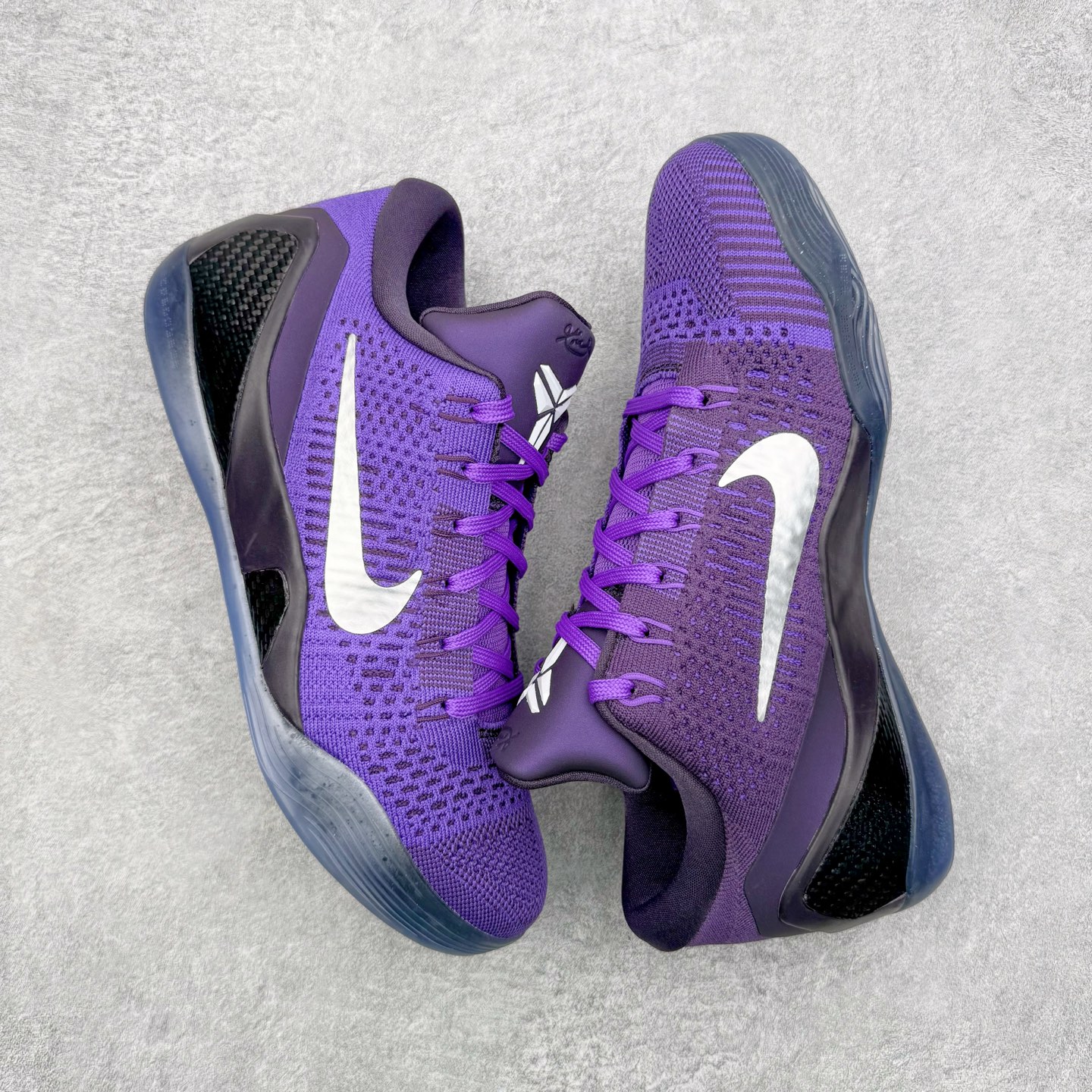 图片[3]-＃S2纯原 NK Kobe 9 Low EM PE 科比九代舒适减震防滑低帮篮球鞋 紫色 IM0465-500 React科技鞋垫加持 实战配置直接拉满 原楦纸板开发 鞋身流线型、后跟塑形 区分土肥圆 原厂针织鞋面一针一线匹配原版 全身鞋材卡料色独家定制 唯一万针立体刺绣SWOOSH 真实底模最大48.5 实战利器 专供海外市场 尺码：40 40.5 41 42 42.5 43 44 44.5 45 46 47.5 48.5 （脚宽、脚胖 建议买大半码）-选品中心