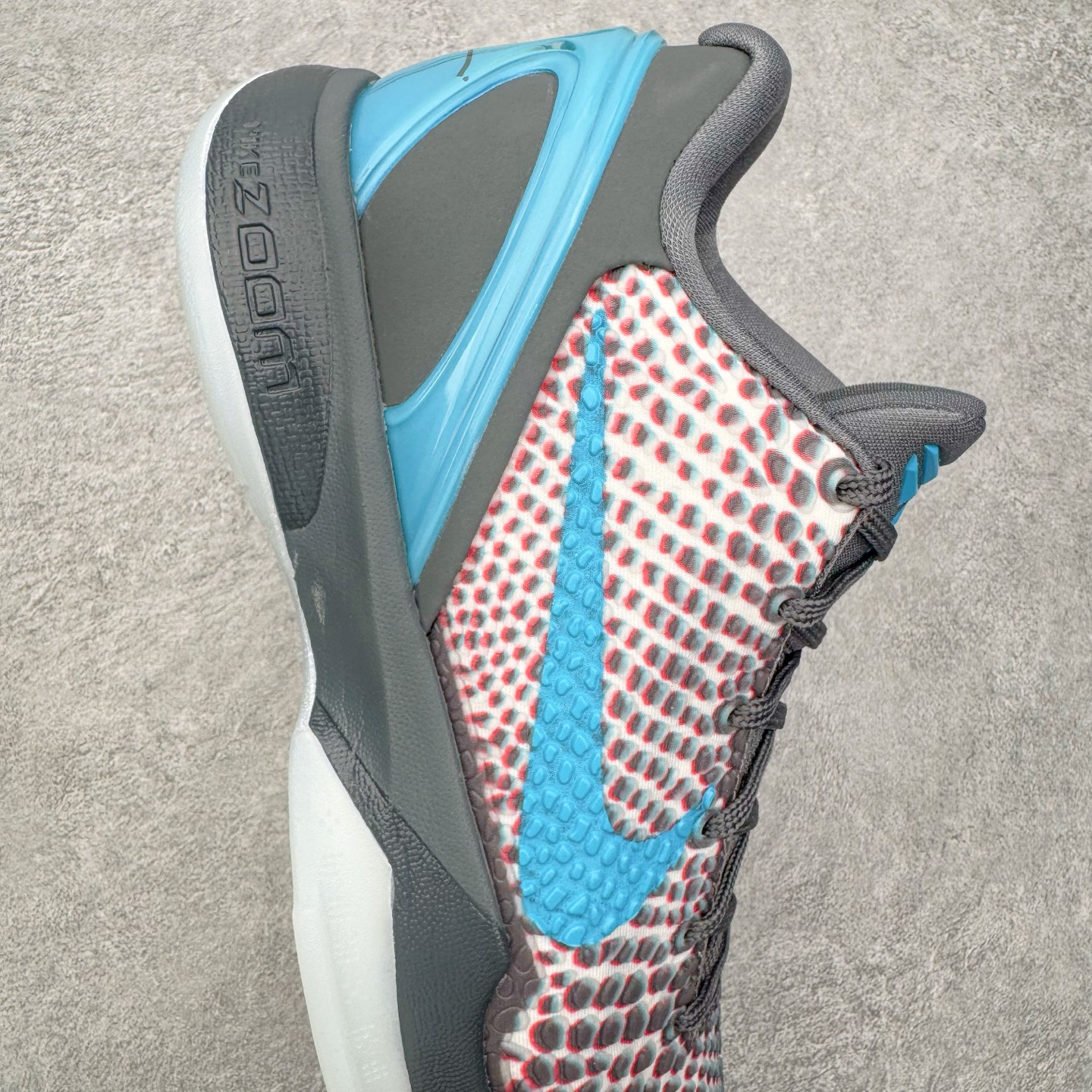 图片[6]-＃S2纯原 NK Zoom Kobe 6 Protro 科比六代 好莱坞鸳鸯 DD2305-003 原楦纸板开发 鞋身流线型、后跟塑形 区分土肥圆 Zoom Turbo气垫 后掌EVA缓震 实战配置直接拉满 原档数据3D打印 鞋面蛇鳞一颗一粒匹配原版 全身鞋材卡料色独家定制 唯一正确喷漆SWOOSH NK专利Flyknit飞线科技 给予鞋身足够抗扭矩力 真实底模最大47.5 实战利器 专供海外市场 尺码：40 40.5 41 42 42.5 43 44 44.5 45 46 47.5 48.5 （脚宽、脚胖 建议买大半码）-选品中心