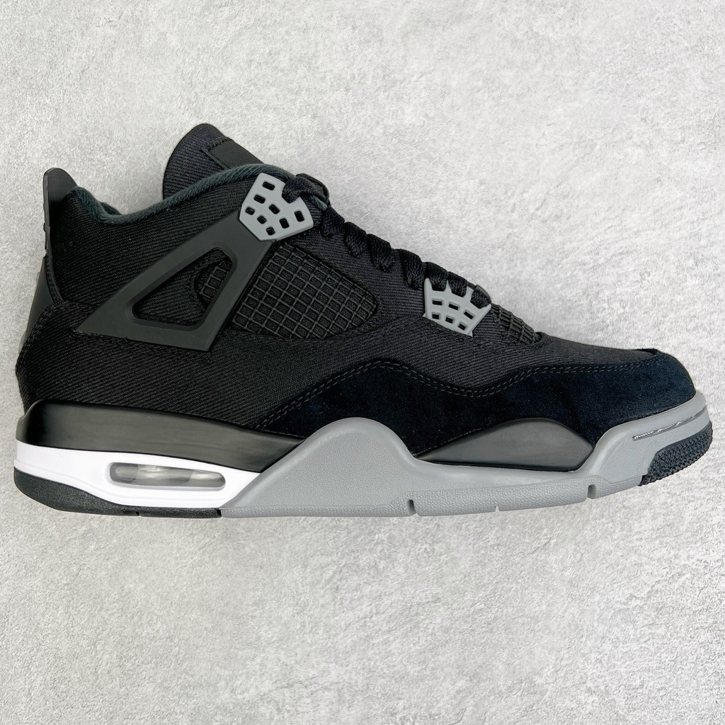 ＃KZ神版福利回馈 Air Jordan AJ4 Retro 黑色帆布小阿姆 DH7138-006 独家外贸特供尺码含 45.5 49.5 50.5 国内外口碑最好最推荐的产品 市场中端王者 亲自操刀耗时半年巨作 全套原纸板楦头开发 确保原汁原味 完美呈现四代版型 一比一鞋头弧度高度鞋身弧度 此版本只针对中端市场 皮料材质有所更替 其他数据细节工艺流程均保持一致 绝不口嗨 细节品控鞋型随意秒杀市面3XX 4XX 原厂TPU网格鞋带扣 正确内里网布 菱角分明不变形无多余毛边 柔软性质感一致于原鞋 市场唯一原厂鞋扣模具 背面可见隐藏注塑口 原厂织唛标 原厂飞人电绣工艺 尾指中部跳三针 独家绑鞋带手法 印刷中底布 四线拉帮 米色美纹纸贴合固定 进口港宝加持 后跟自然饱满 全鞋荧光划线卡点 追求极致完美 每一双都是工艺品 多重QC质检 超越公司货的品控标准 实实在在的免检产品 尺码：40 40.5 41 42 42.5 43 44 44.5 45 45.5 46 47.5 48.5 49.5 50.5-选品中心
