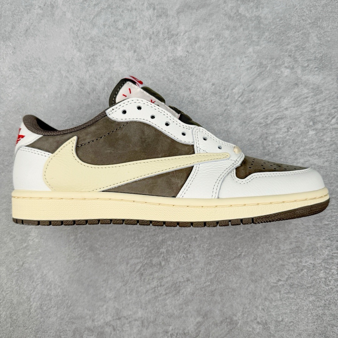 图片[4]-＃PK纯原 Travis Scott x Air Jordan AJ1 Low OG SP TS联名倒钩低帮 圈内最强倒钩系列 高端零售特供批次 产品品控稳定性领先行业 各方面均可对飙L版 良心定价不杀猪 SZ原厂全套原楦原纸板冲刀磨具开发 原厂皮料加持 原厂港宝加持定型后跟R度完美 同源原厂电绣 鬼脸飞翼针数密度立体效果一致 百分百一致原鞋 原厂拉帮工艺 针距密度一致 后跟弧度收口自然不对折 极致一眼正品既视感 进口玻璃冲刀皮料裁剪零毛边 全鞋电脑针车工艺 品控清洁度最高QC检验标准 免检产品 原厂订购鞋盒、鞋标、防尘纸、鞋撑、鞋带 追求极致的原厂味道 尺码：36 36.5 37.5 38 38.5 39 40 40.5 41 42 42.5 43 44 44.5 45 46 47.5-选品中心