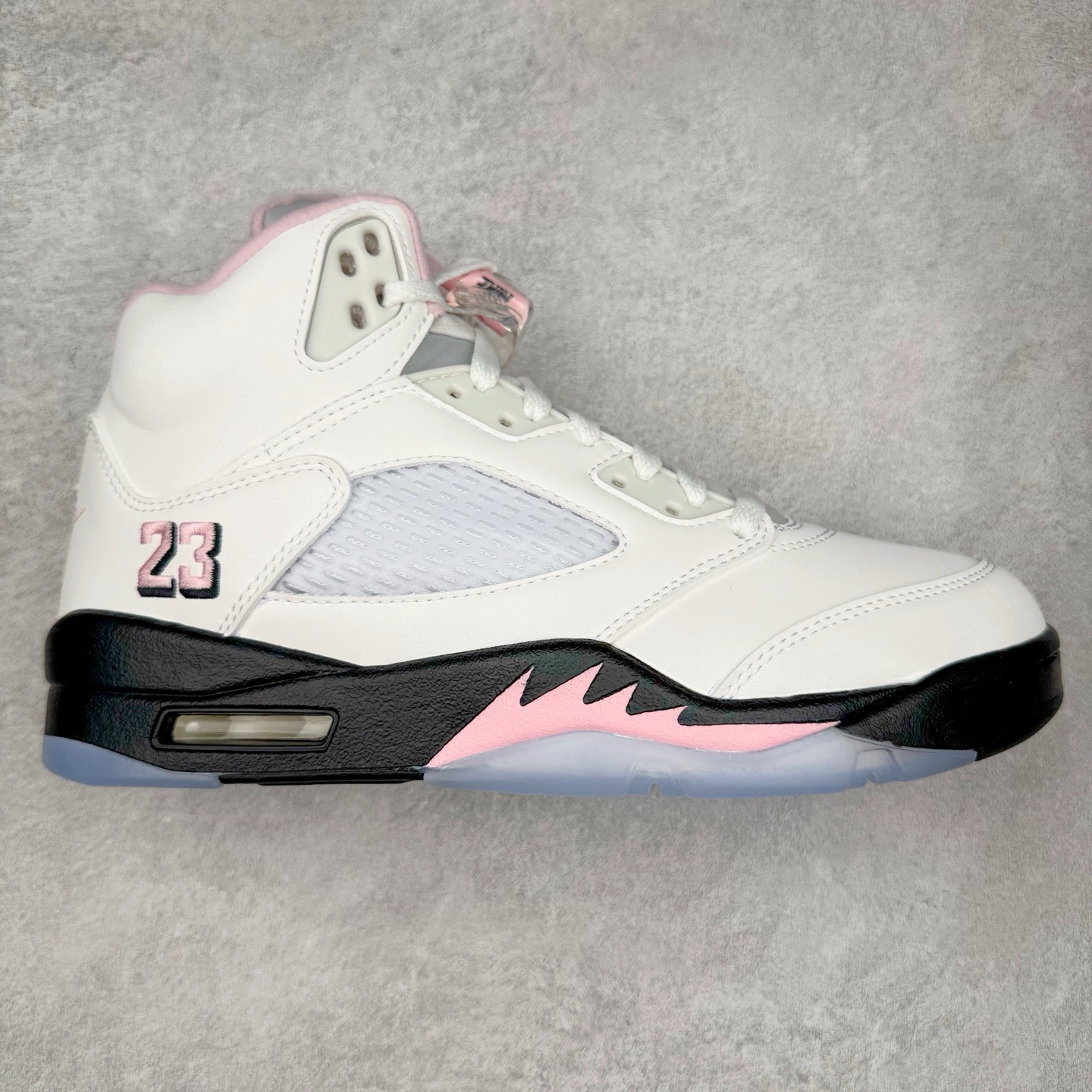 图片[3]-＃PK纯原 Air Jordan AJ5 Retro SZ原厂全套原楦原纸板磨具开发 原厂皮料加持 原厂港宝加持定型后跟R度完美 同源原厂电绣 飞人针数密度立体效果一致 原厂拉帮手法 原厂配置纸衬高频鞋盒 原厂指令配双鞋带 原厂TPU网格鞋带扣 超高鞋面清洁度 最高QC检验标准 控制溢胶瑕疵 到手可放心比对发售原鞋 上脚百分百充正驾驭 尺码：40 40.5 41 42 42.5 43 44 44.5 45 46 47.5-选品中心