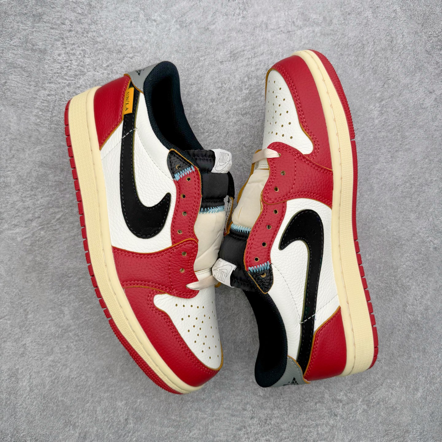 ＃KZ神版 Union x Air Jordan AJ1 Retro Low NRG 联名四色拼接白红 