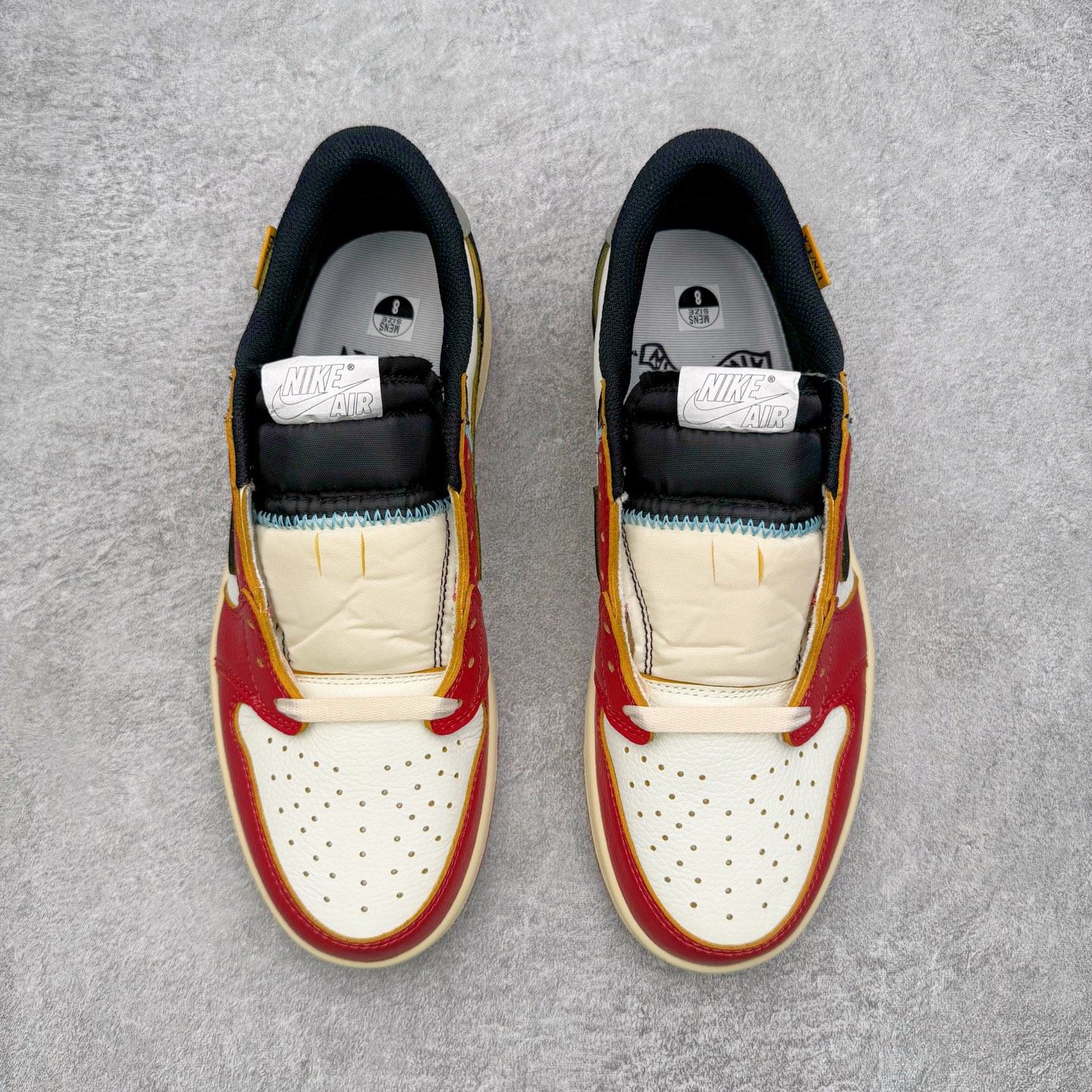 ＃KZ神版 Union x Air Jordan AJ1 Retro Low NRG 联名四色拼接白红 