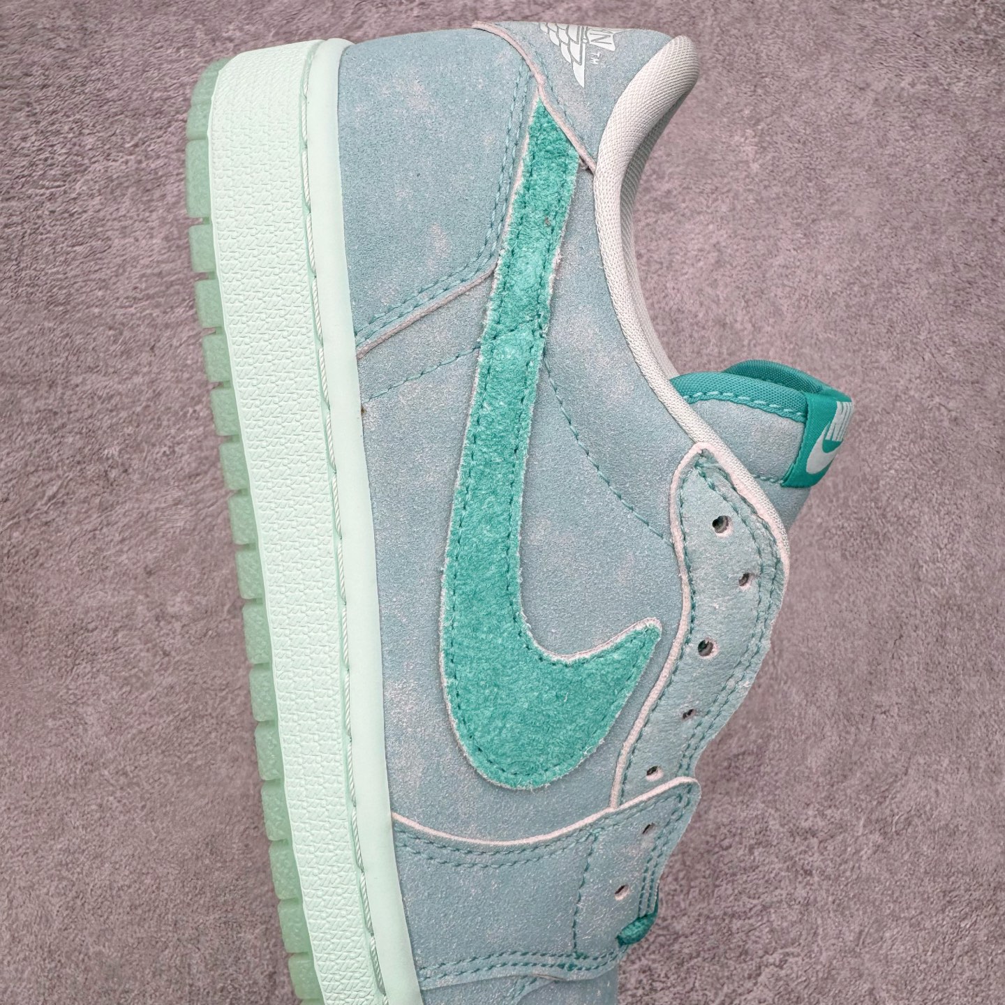 ＃KZ神版 Air Jordan AJ1 Low OG 低帮 水洗蓝绿 HQ8111-300 外贸特供批