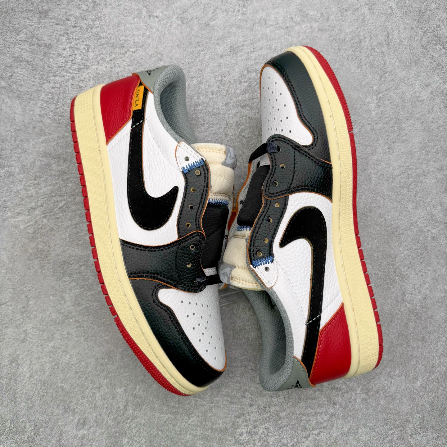 ＃KZ神版 Union x Air Jordan AJ1 Retro Low NRG 联名四色拼接黑白红