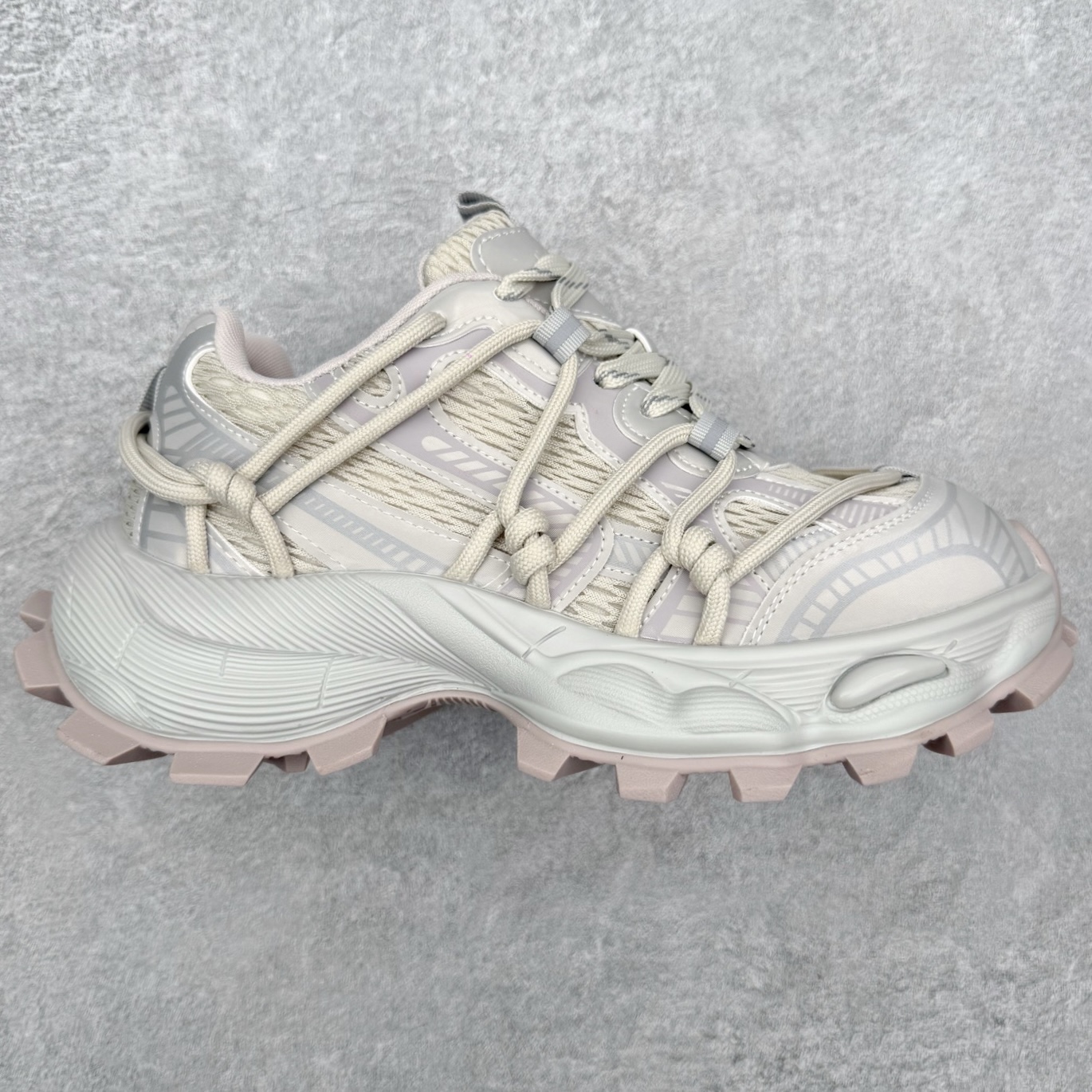 GG-CC赵露思2025新款厚底增高休闲运动老爹鞋系列 广东大厂出品 7CM厚底增高 星河粒子 银白粉色