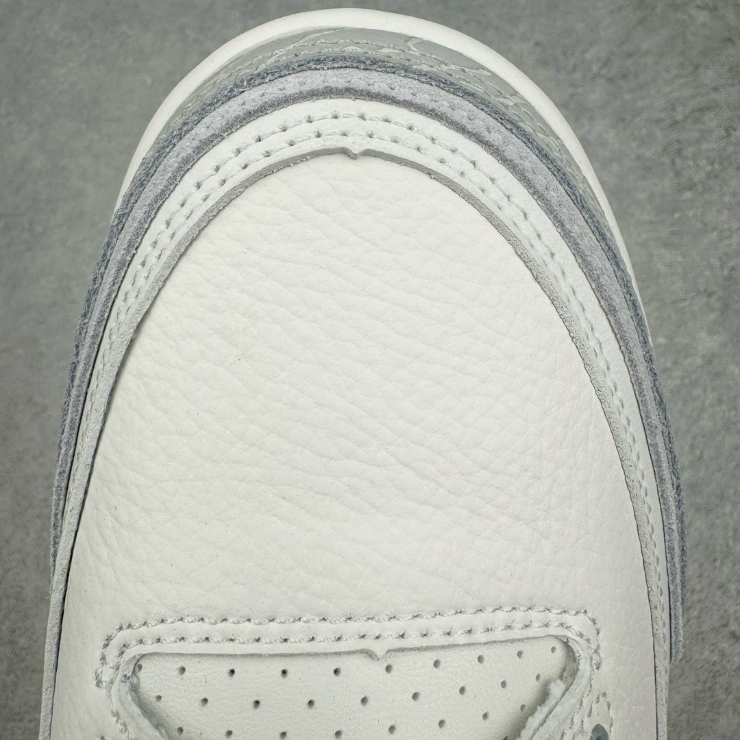 图片[10]-＃KZ神版福利 Air Jordan AJ3 Craft \\\”Ivory\\\” 象牙白 货号：FJ9479-100 独家外贸特供尺码含45.5 48.5 国内外口碑最好最推荐的产品 市场中端王者 亲自操刀耗时半年巨作 全套原纸板楦头开发 原厂大底磨具加持立体防滑纹理 原装可视Air Sole气垫 原汁原味最完美的三代版型 唯一正确鞋头趴度弧度高度鞋身腰线 此版本只针对中端市场 皮料材质有所更替 其他数据细节工艺流程均保持一致 绝不口嗨 细节品控鞋型随意秒杀市面3XX 4XX 原厂TPU后跟饰片 正确内里反口里网布 皮料菱角分明不变形无多余毛边 正确手工大底描漆拉丝 市场唯一原厂鞋扣模具 原厂织唛标 原厂飞人电绣工艺 尾指中部跳三针 独家绑鞋带手法 印刷中底布 四线拉帮 米色美纹纸贴合固定 进口港宝加持 后跟自然饱满 全鞋荧光划线卡点 追求极致完美 每一双都是工艺品 多重QC质检 超越公司货的品控标准 实实在在的免检产品 尺码：40 40.5 41 42 42.5 43 44 44.5 45 45.5 46 47.5 48.5-选品中心