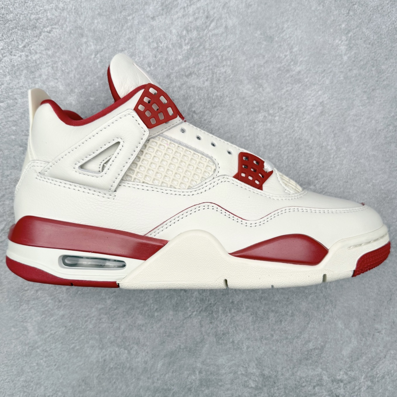 ＃DT纯原 Air Jordan AJ4 情人节米白红 HV0823-108 原厂头层皮料 全新升级改良