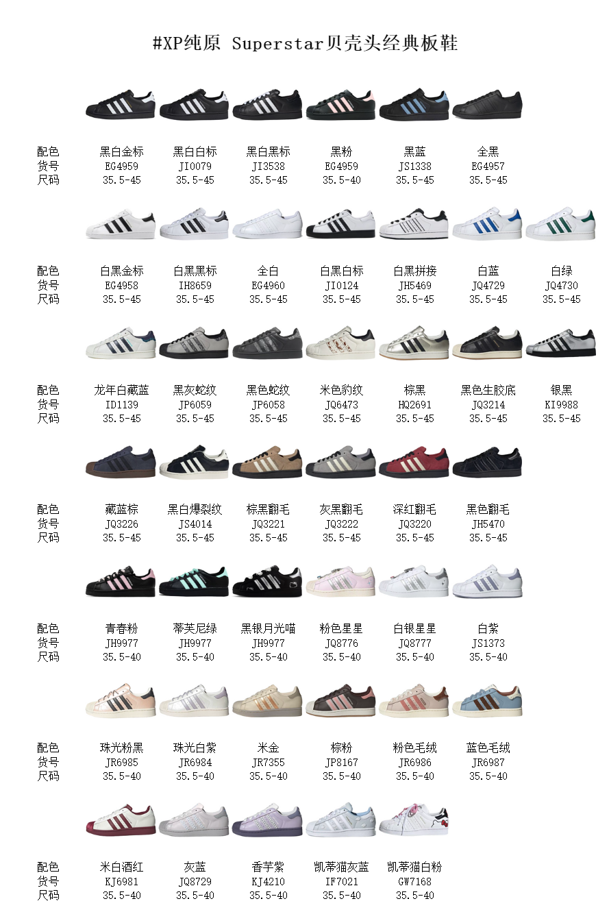 ＃XP纯原套现福利‼️AD Originals Superstar 经典复古贝壳头板鞋 诞生于1969年