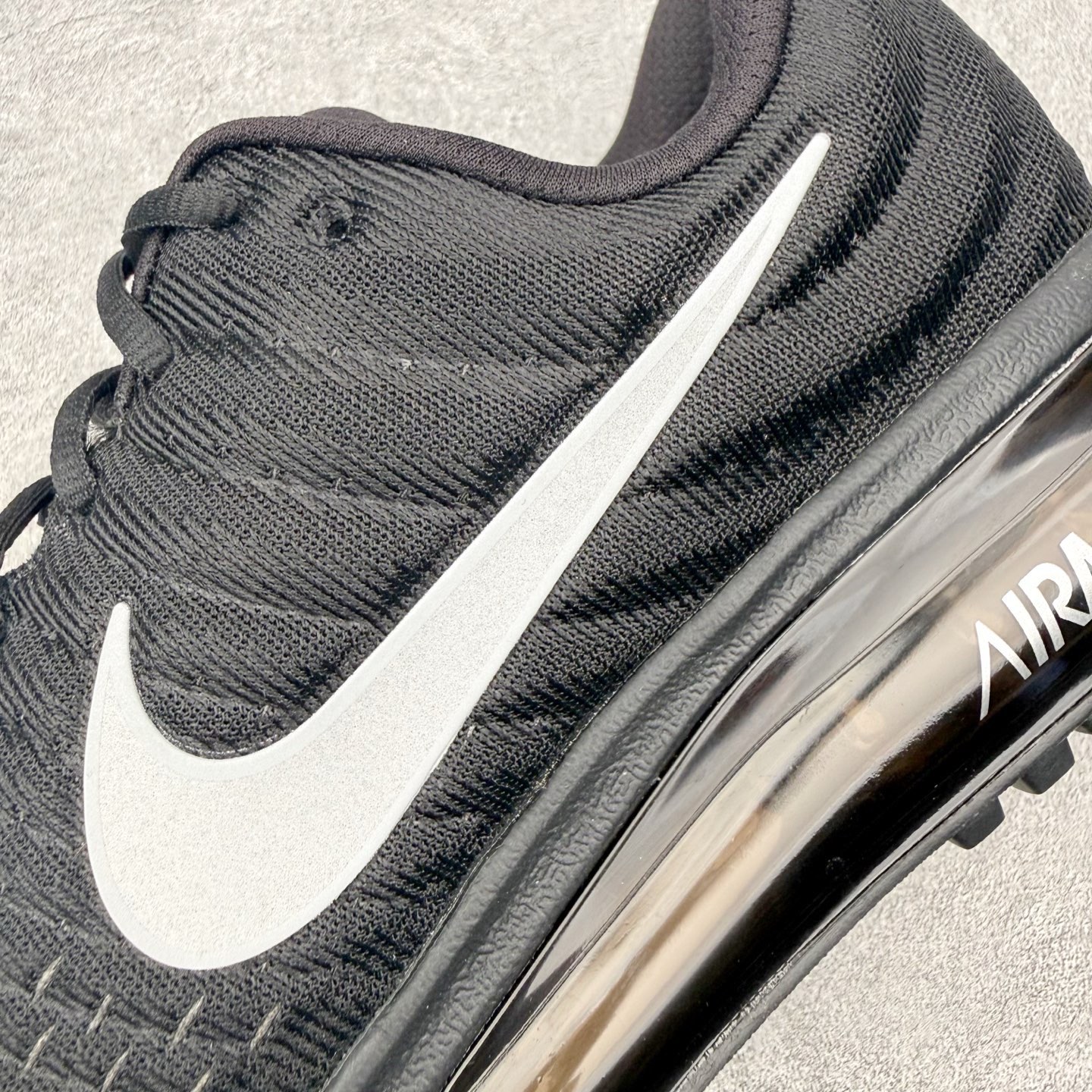 ＃纯原 NK Air Max 2017 网面全掌气垫休闲运动百搭慢跑鞋 黑银 -001 原档案数据开发纸