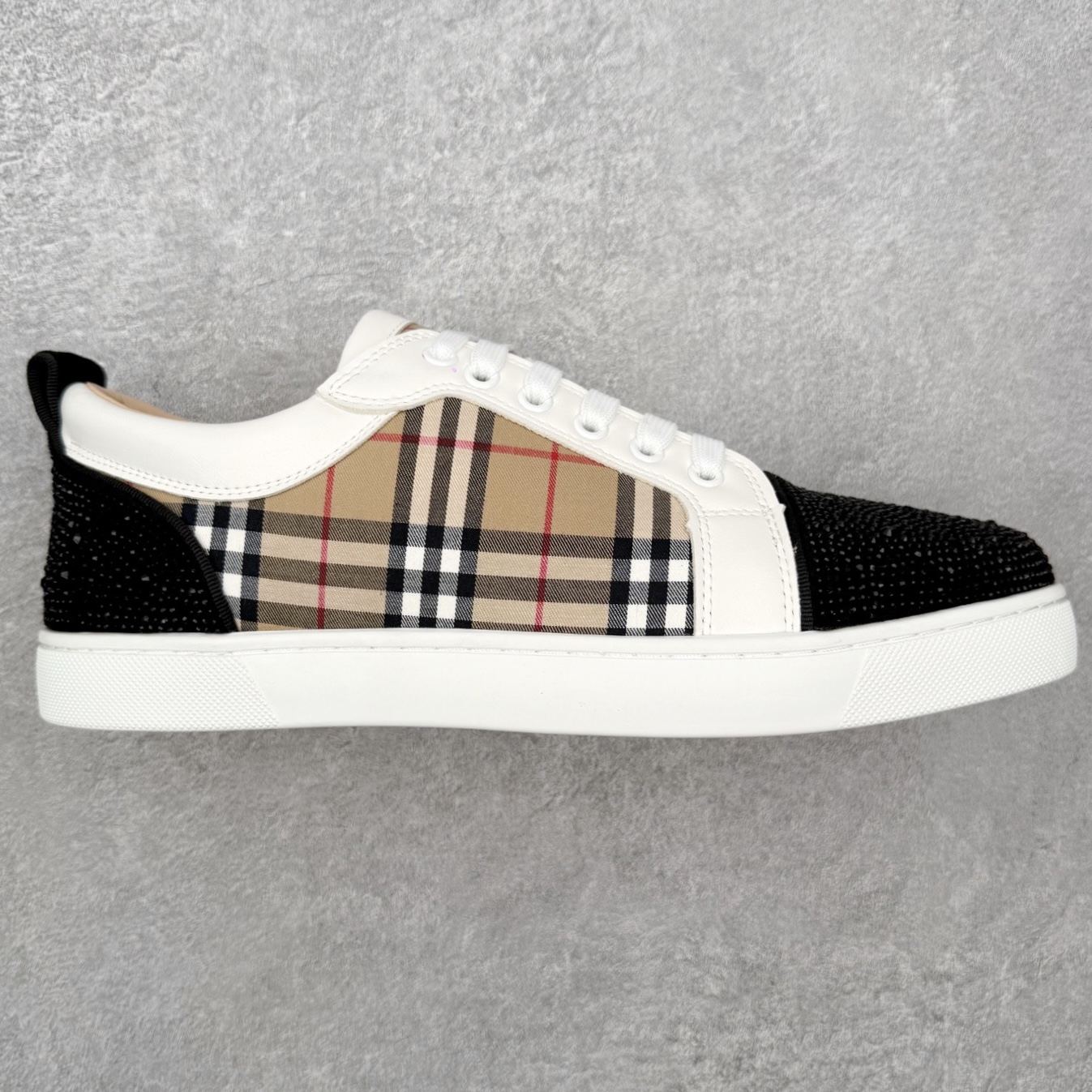 ＃莞产 Christian Louboutin CL（路铂廷） 红底鞋 男鞋低帮红底鞋水钻系带运动休闲板