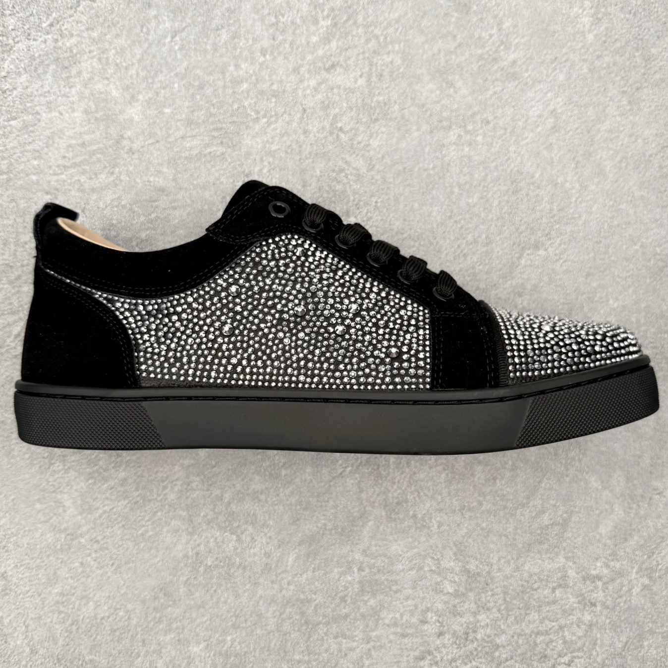 ＃莞产 Christian Louboutin CL（路铂廷） 红底鞋 男鞋低帮红底鞋水钻系带运动休闲板
