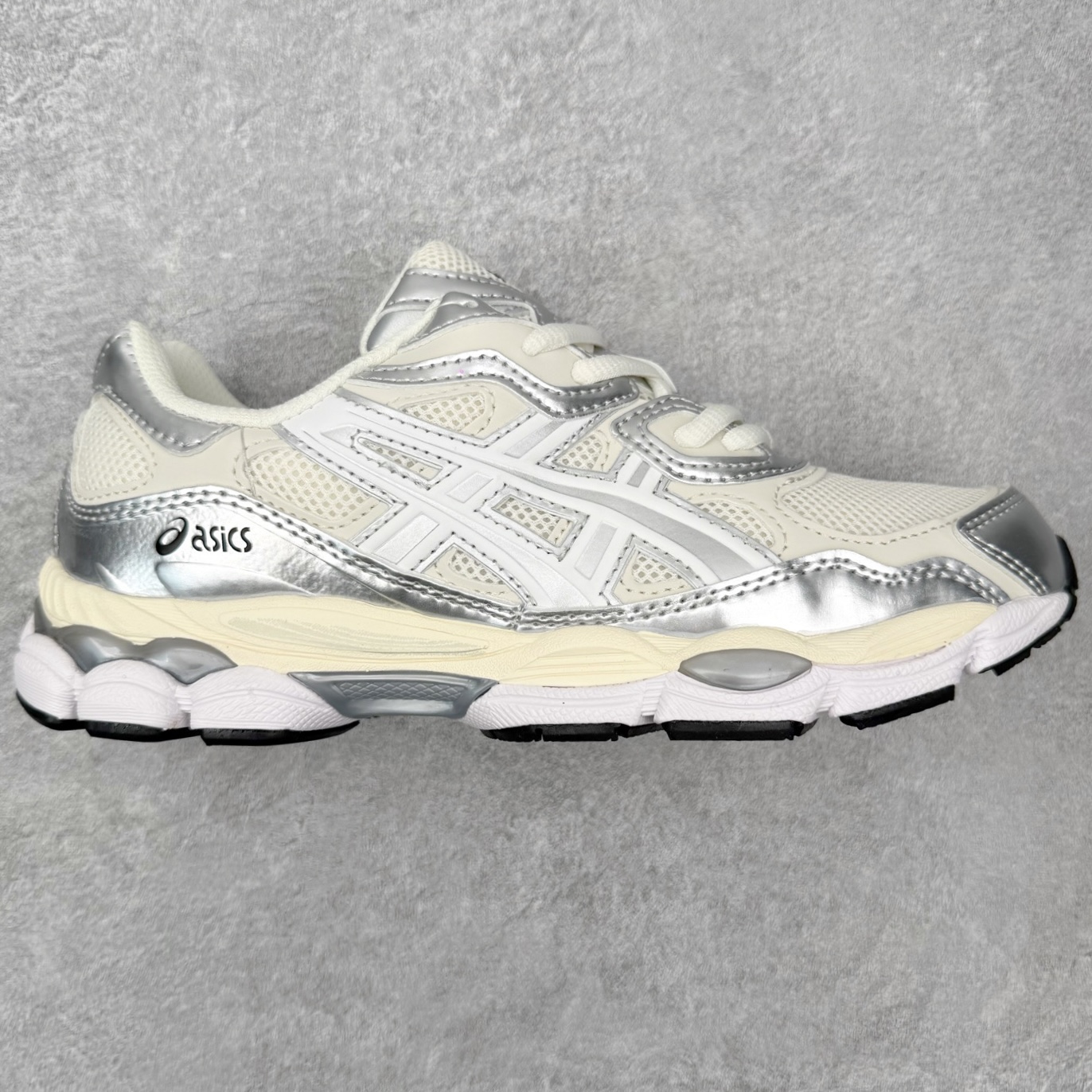 ASICS 亚瑟士 GEL-NYC 男子女子复古缓震休闲运动鞋 1201A789-105 奶油亮银XN 