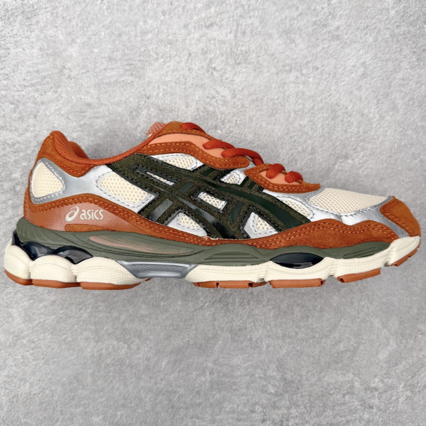 ASICS 亚瑟士 GEL-NYC 男子复古缓震休闲运动鞋 1203A383-102 奶油橙墨绿Asic