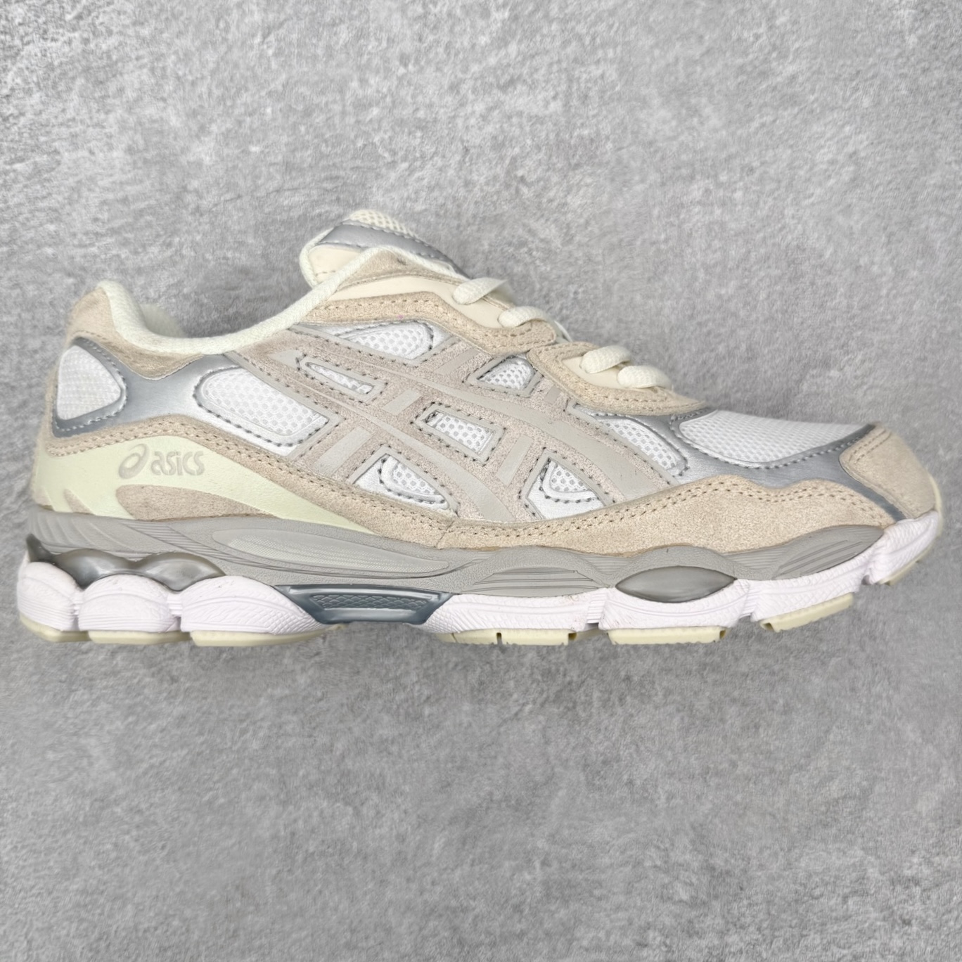 ASICS 亚瑟士 GEL-NYC 男子女子复古缓震休闲运动鞋 1203A383-101 奶油燕麦灰银X