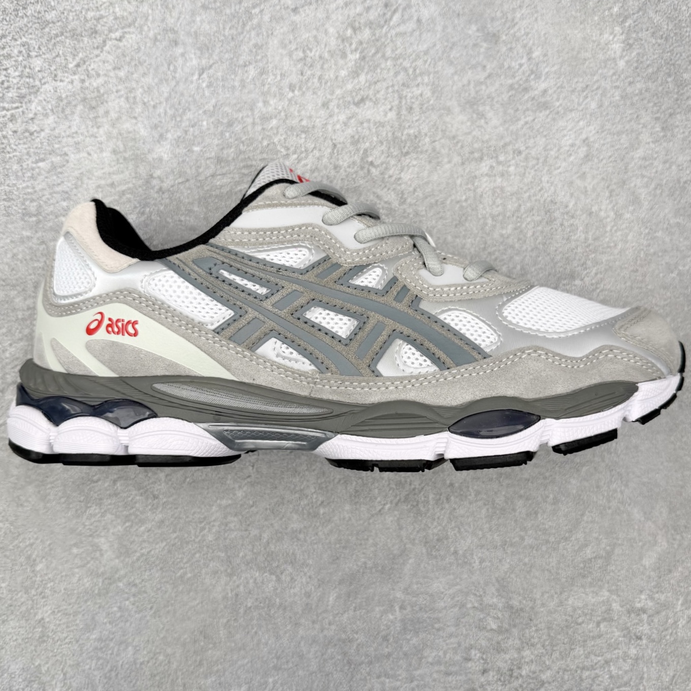 ASICS 亚瑟士 GEL-NYC 男子女子复古缓震休闲运动跑步鞋 1203A383-102 白灰红XN