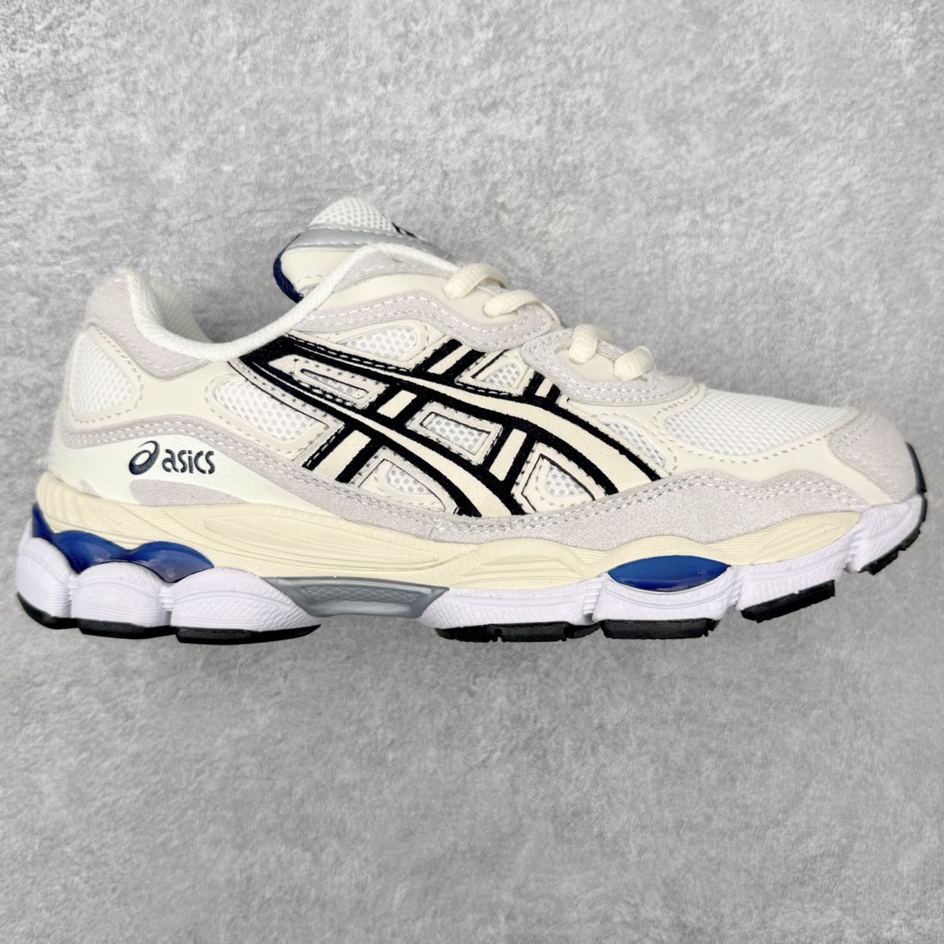 ＃ASICS 亚瑟士 GEL-NYC 男子女子复古缓震休闲运动鞋 1203A788-101 白蓝灰XN 