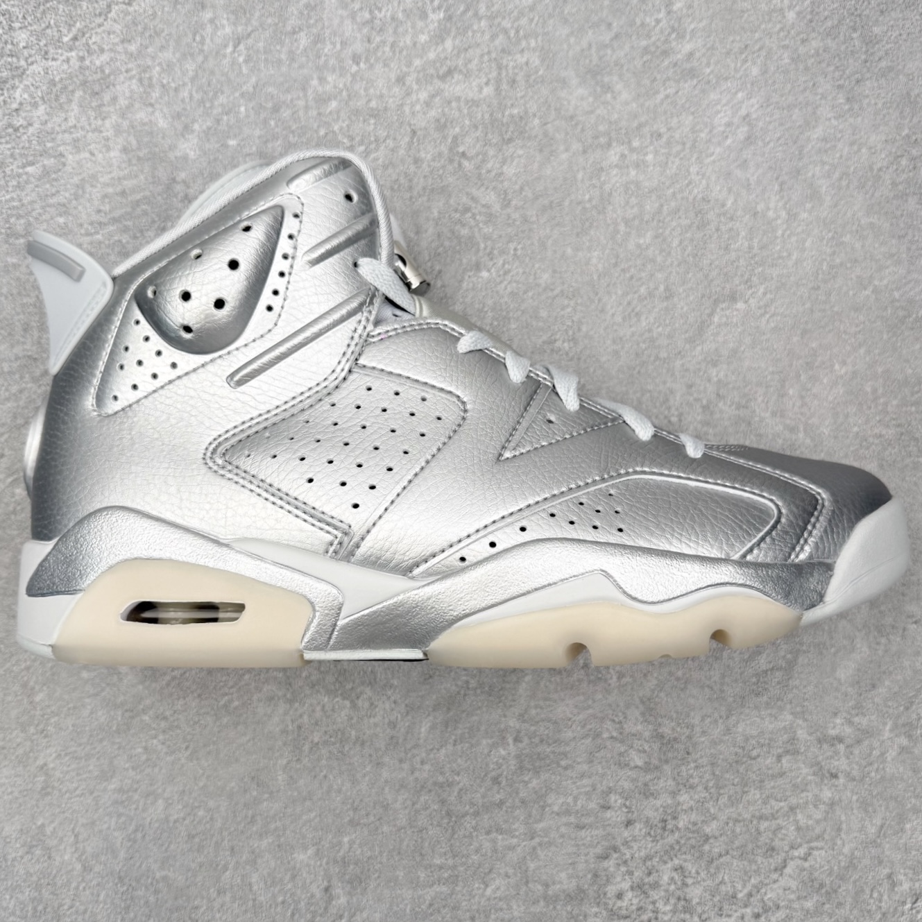 ＃ 纯原 PSG x Air Jordan AJ6 Retro 联名银色 IQ5135-001 原楦原纸