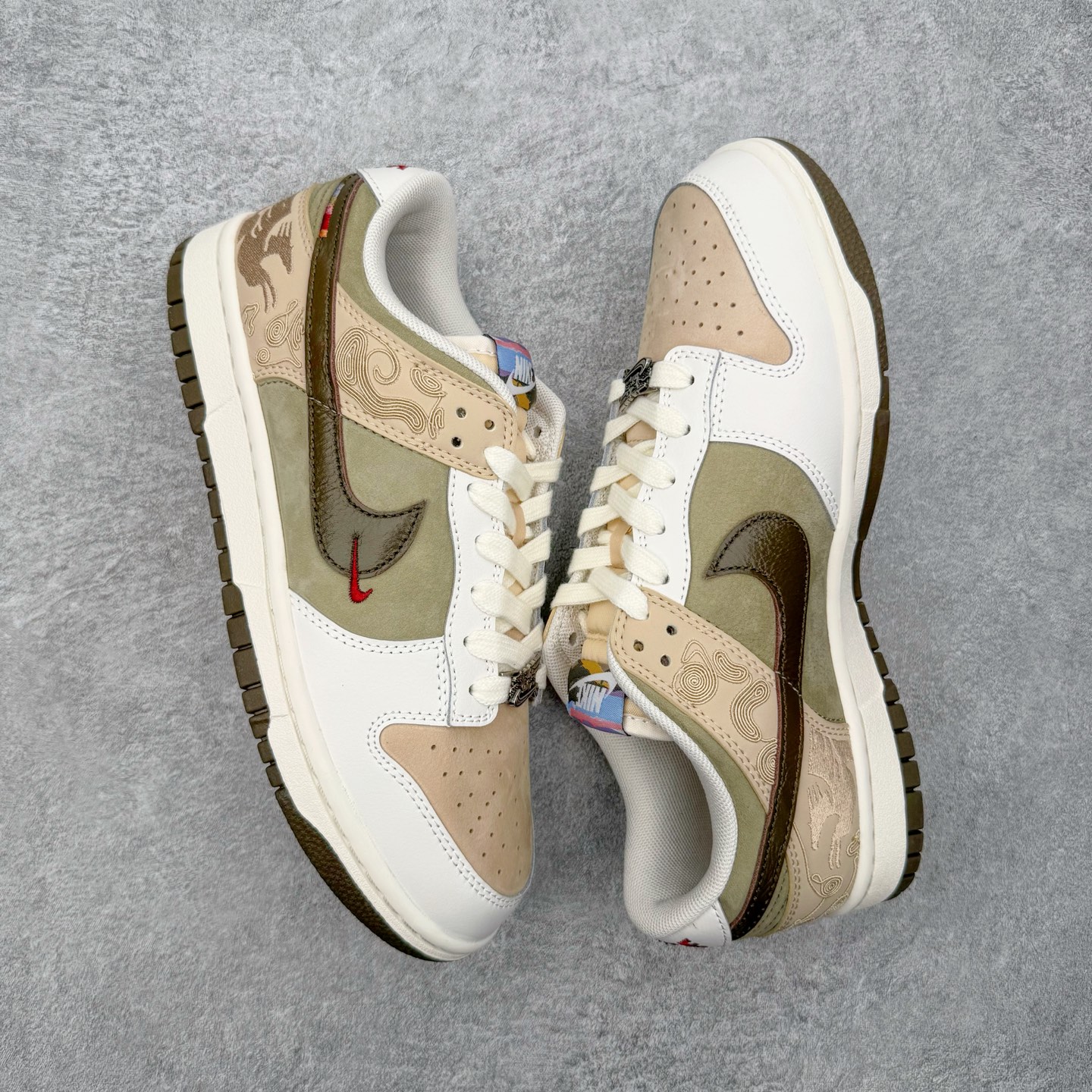 ＃ 纯原 NK Dunk Pegasus Pack 马年限定CNY新年款脱缰系列舒适贴合低帮板鞋 米褐色