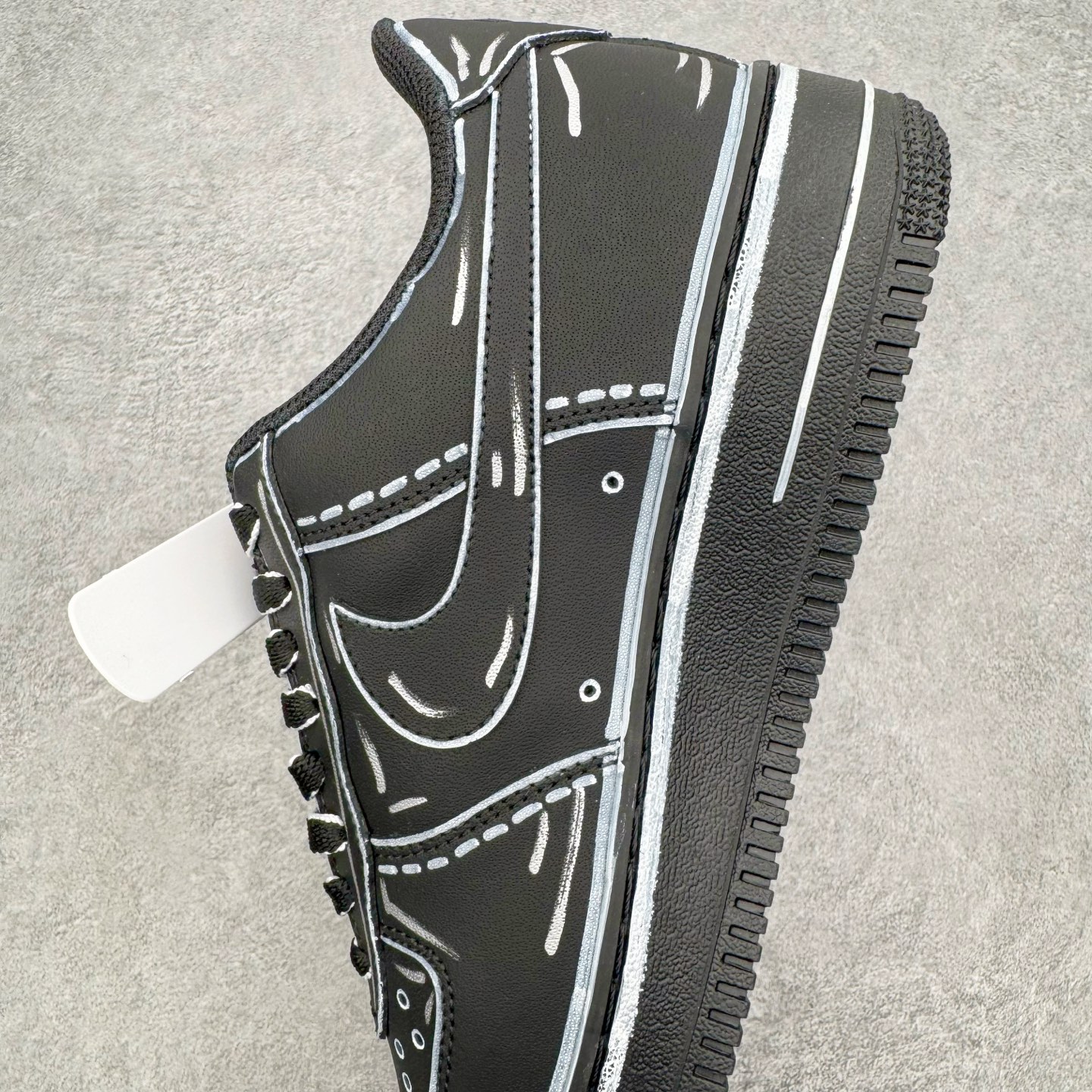＃ NK Air Force 1 云禾野 未来世界 二次元 撕漫风 凌乱线条 空军一号防滑耐磨低帮板鞋 
