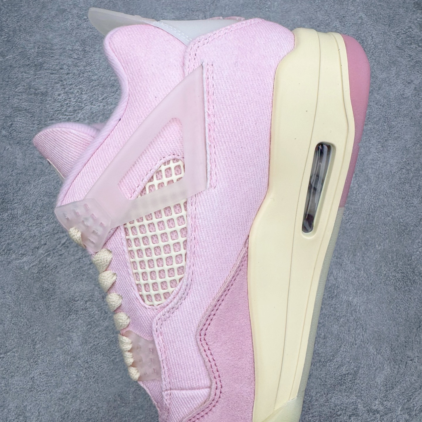 Air Jordan AJ4 Retro 粉色牛仔布 IB6716-600 原厂头层皮料 全新升级改良 