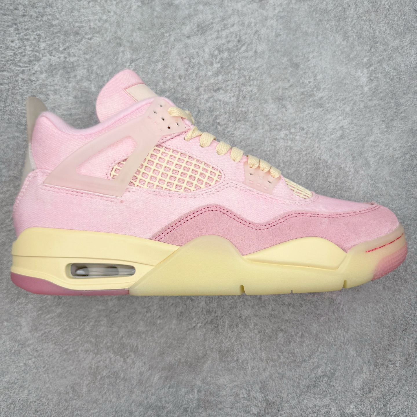 Air Jordan AJ4 Retro 粉色牛仔布 IB6716-600 原厂头层皮料 全新升级改良 