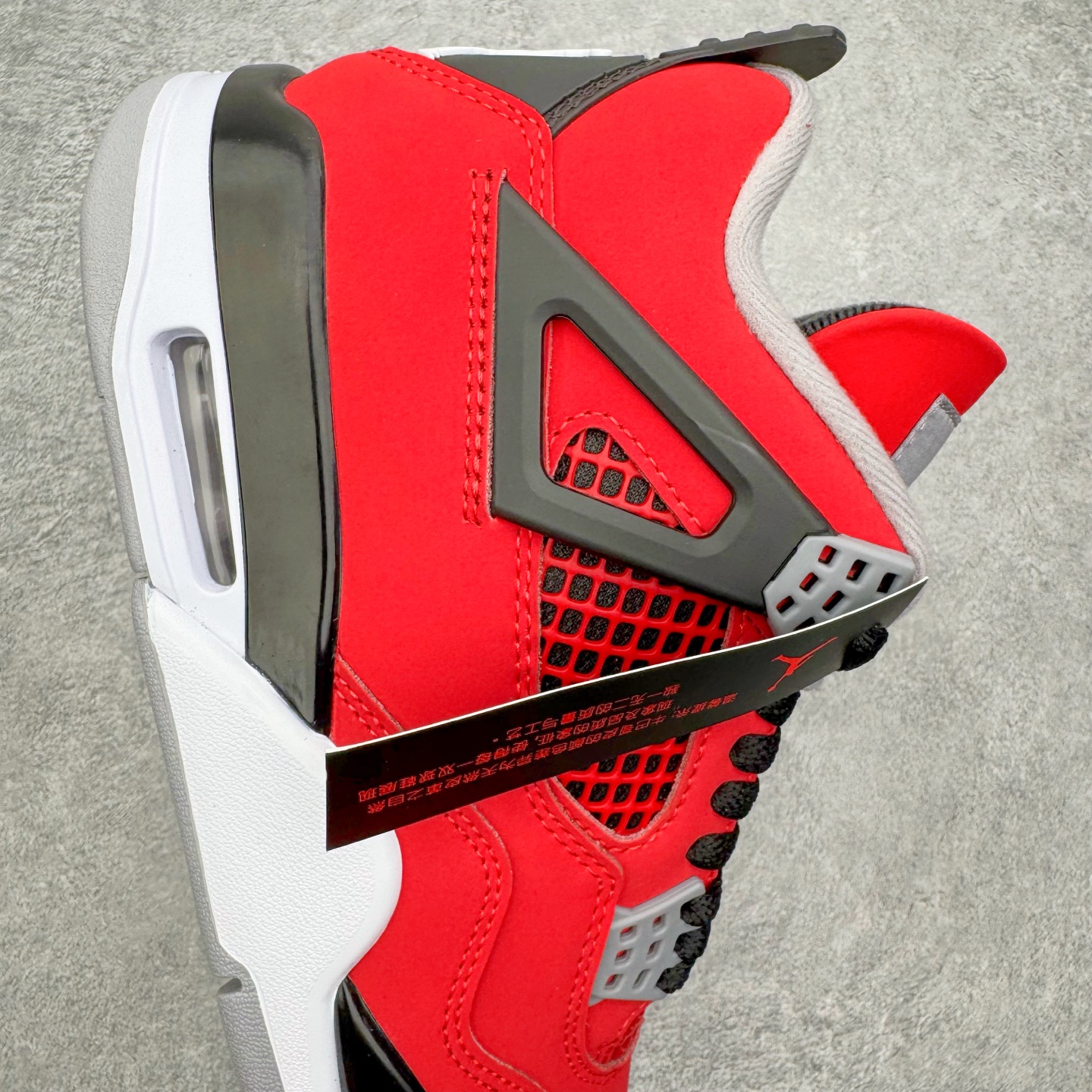 纯原 Air Jordan AJ4 Retro 愤怒的公牛 红色 FQ8138-600 原厂头层皮料 全