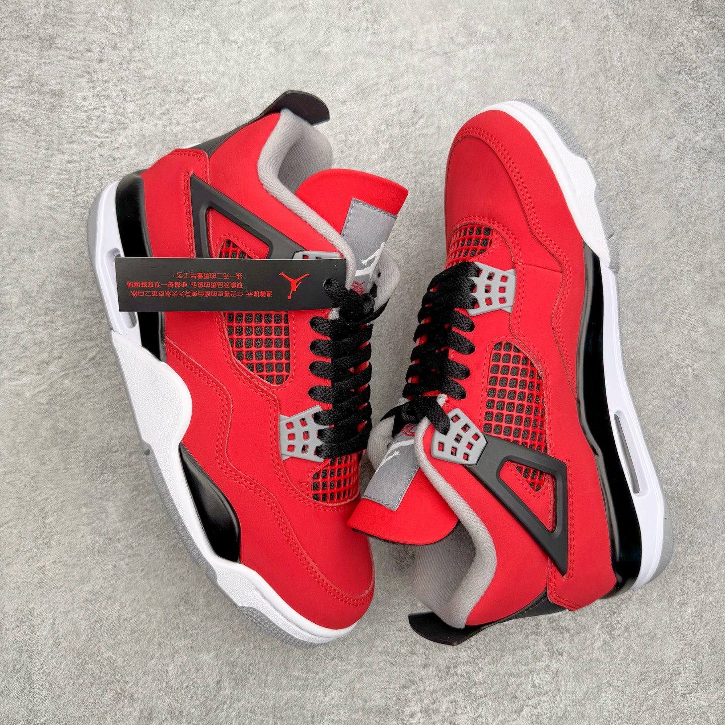 纯原 Air Jordan AJ4 Retro 愤怒的公牛 红色 FQ8138-600 原厂头层皮料 全