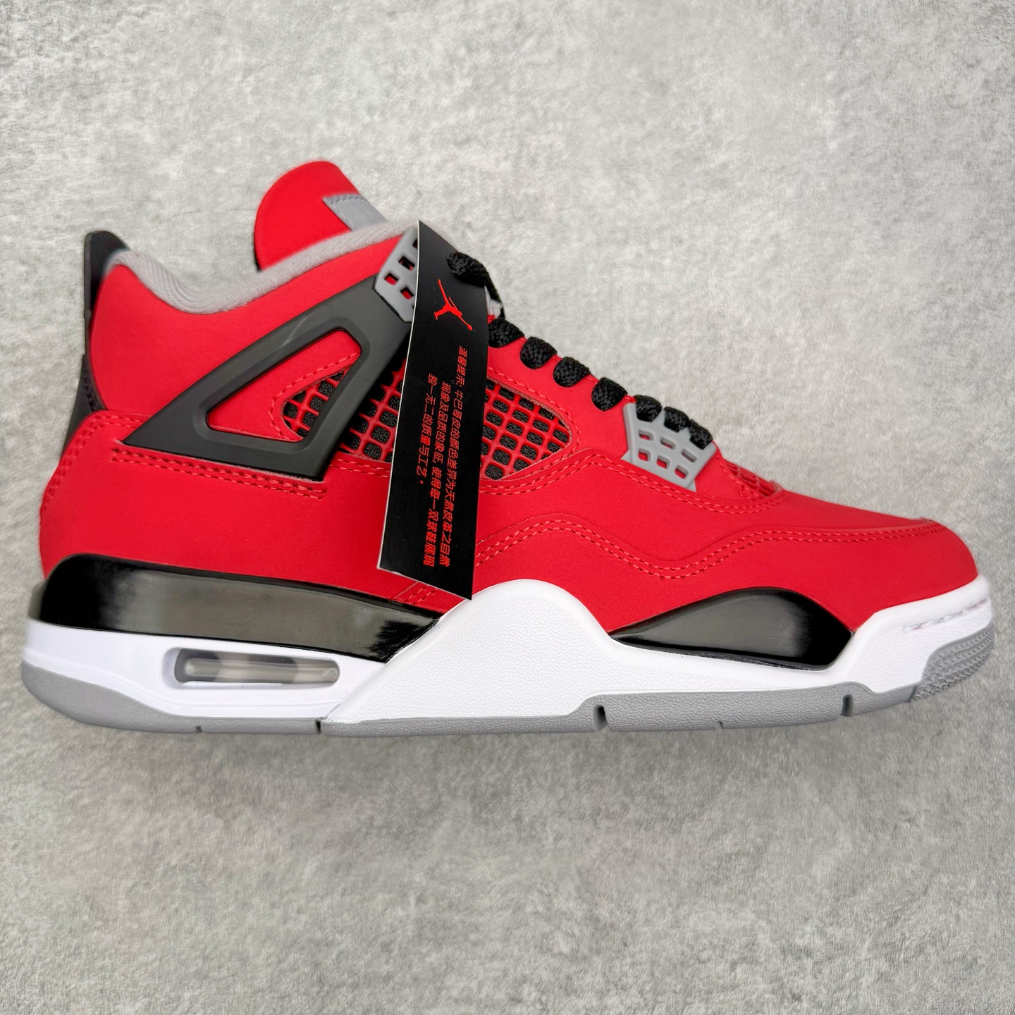 纯原 Air Jordan AJ4 Retro 愤怒的公牛 红色 FQ8138-600 原厂头层皮料 全