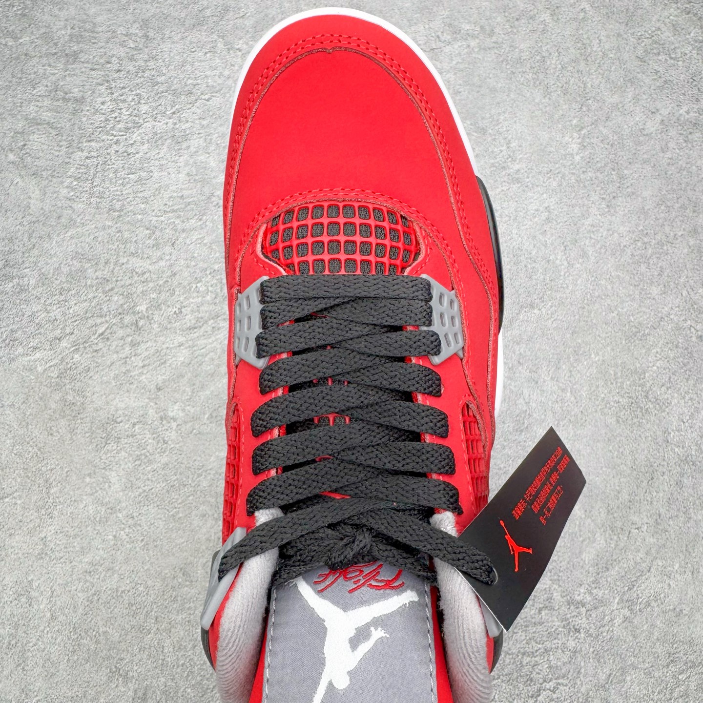 纯原 Air Jordan AJ4 Retro 愤怒的公牛 红色 FQ8138-600 原厂头层皮料 全