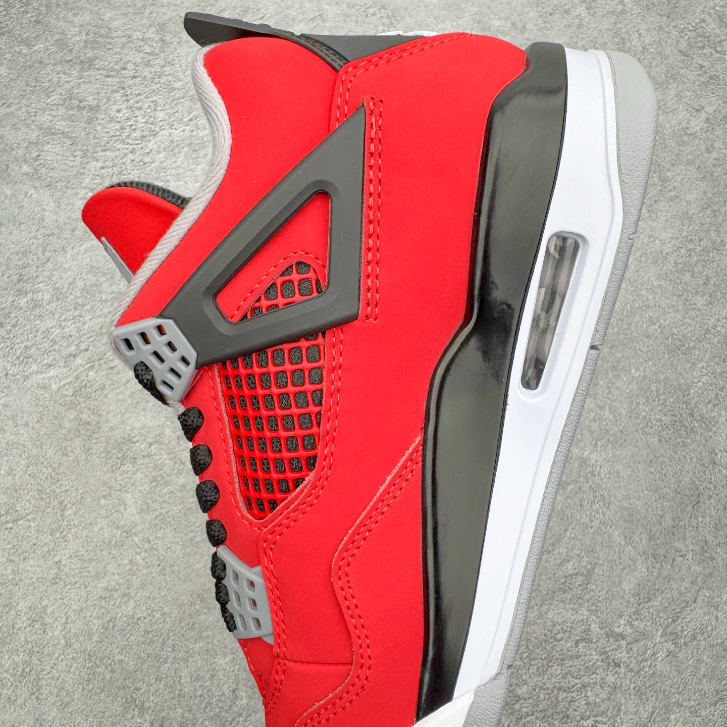 纯原 Air Jordan AJ4 Retro 愤怒的公牛 红色 FQ8138-600 原厂头层皮料 全