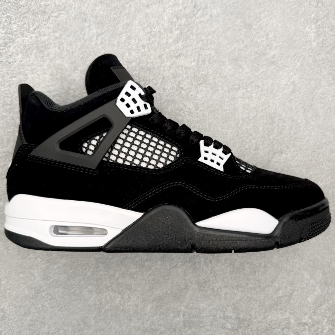 Air Jordan AJ4 Retro 白黑雷公 FQ8138-001 原厂头层皮料 全新升级改良 原