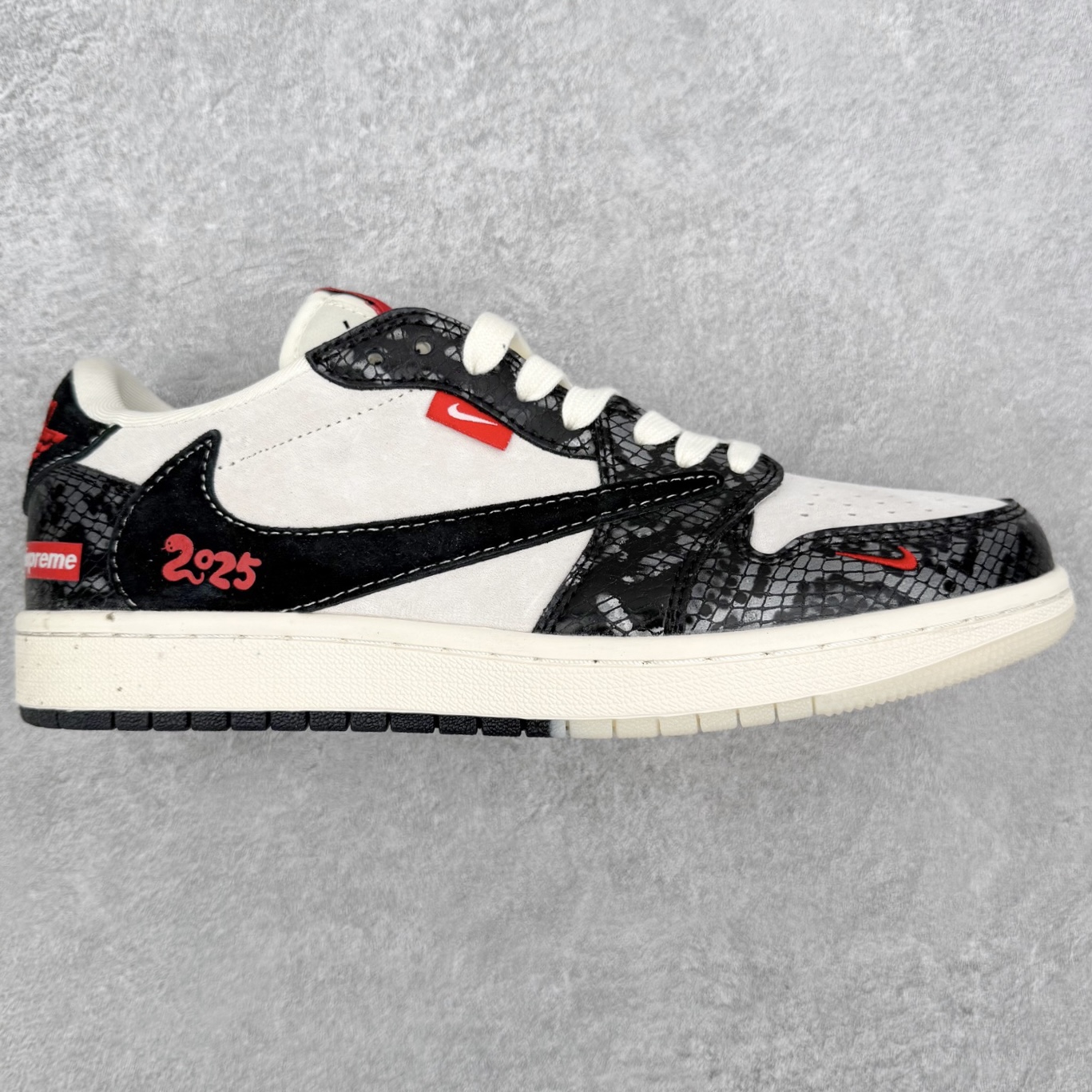＃福利特价‼️Air Jordan AJ1 Low 低帮倒钩联名定制配色 原厂内置气垫魔块 A模大底 头