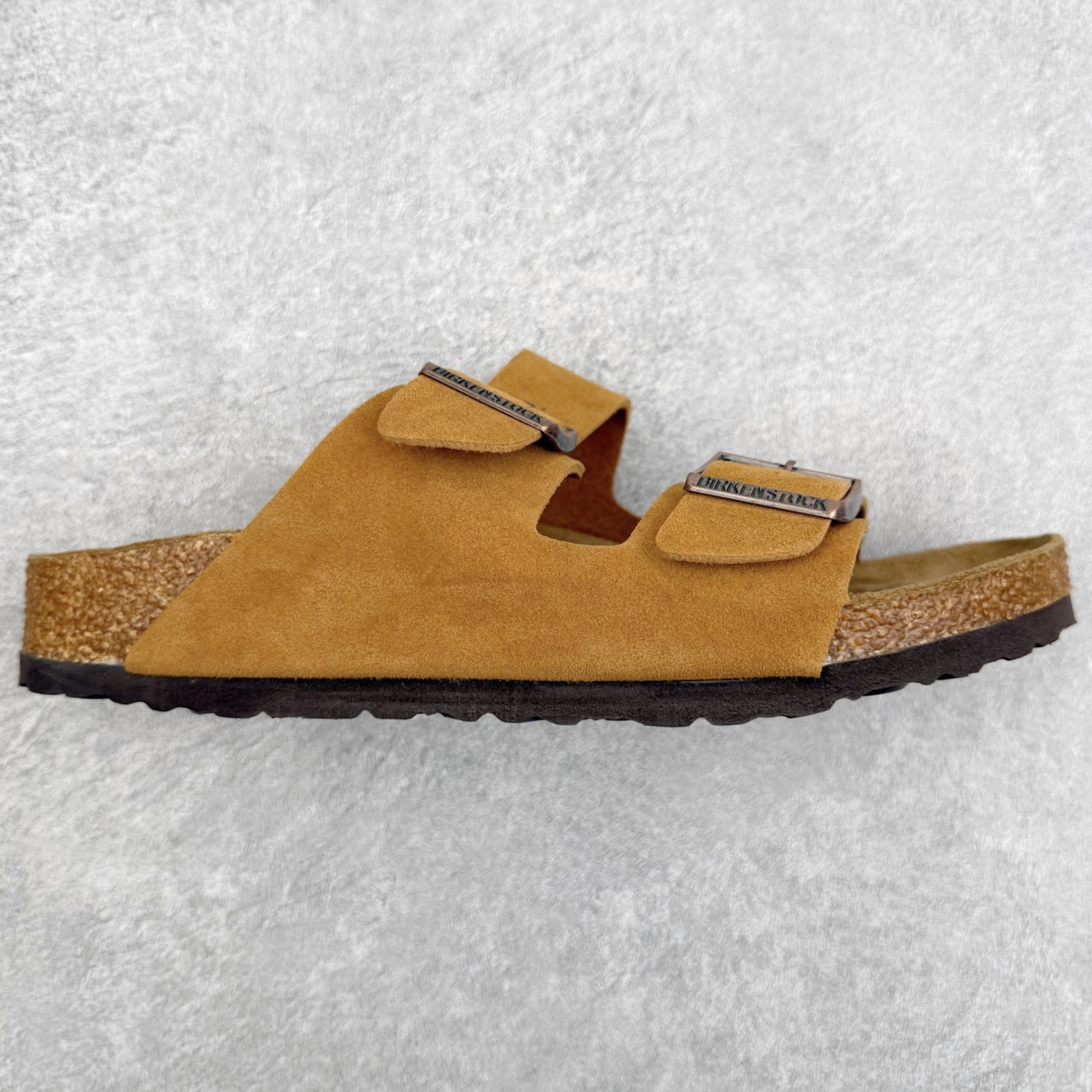 ＃福利特价‼️Birkenstock Arizona 系列勃肯皮革绒面双扣时尚凉拖鞋 牛皮绒面革质地柔软