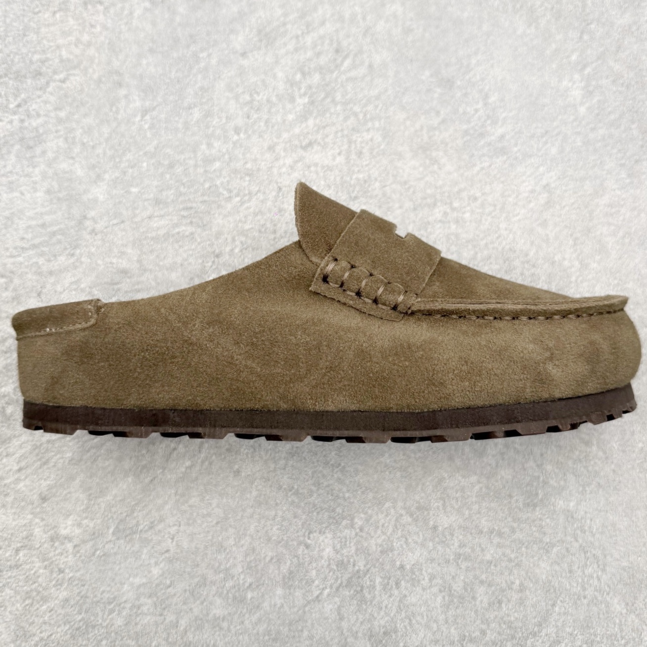 ＃GD广顶 Birkenstock Naples 勃肯绒面舒适圆头百搭增高厚底包头拖鞋男女同款 牛皮绒面