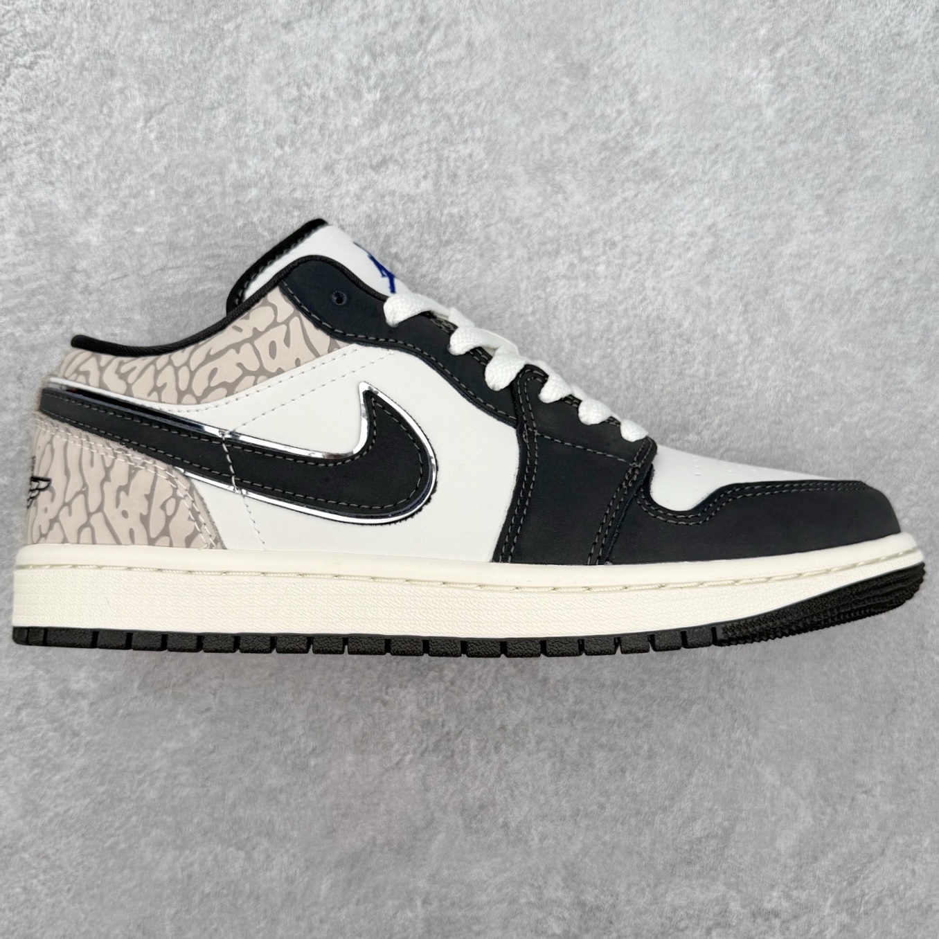 Air Jordan AJ1 Low 低帮 黑白爆裂纹 IU2268-100 终端优势供应 市面中低帮最