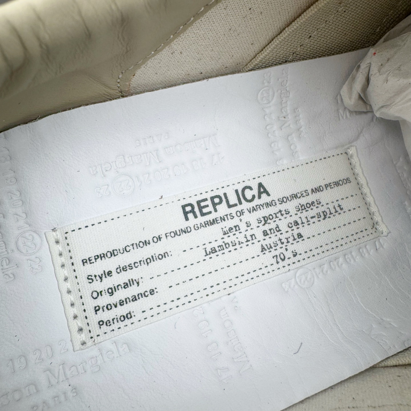 ＃GD广顶 Maison Margiela Calfskin Replica 马吉拉复古低帮时尚德训鞋 