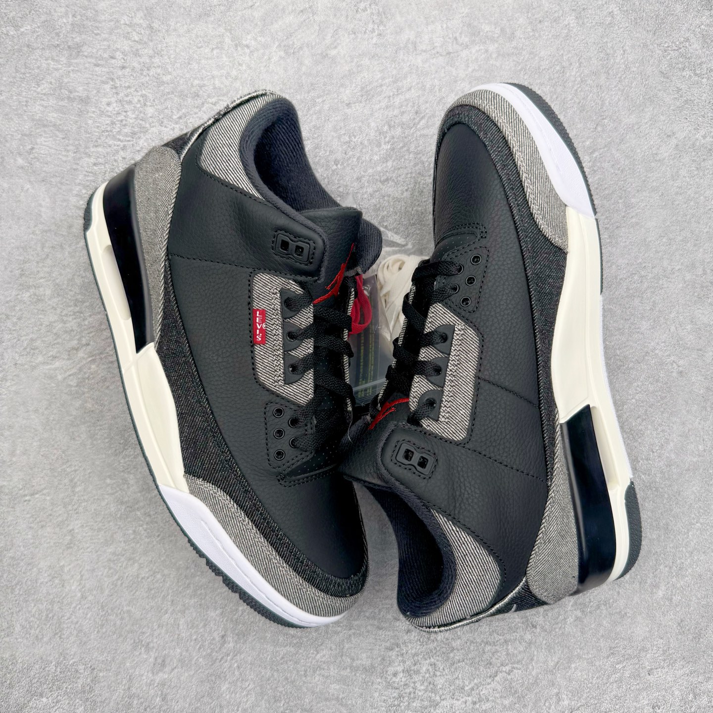 ＃K版纯原 Levi's x Air Jordan AJ3 Retro 李维斯联名黑色 IR0914-4