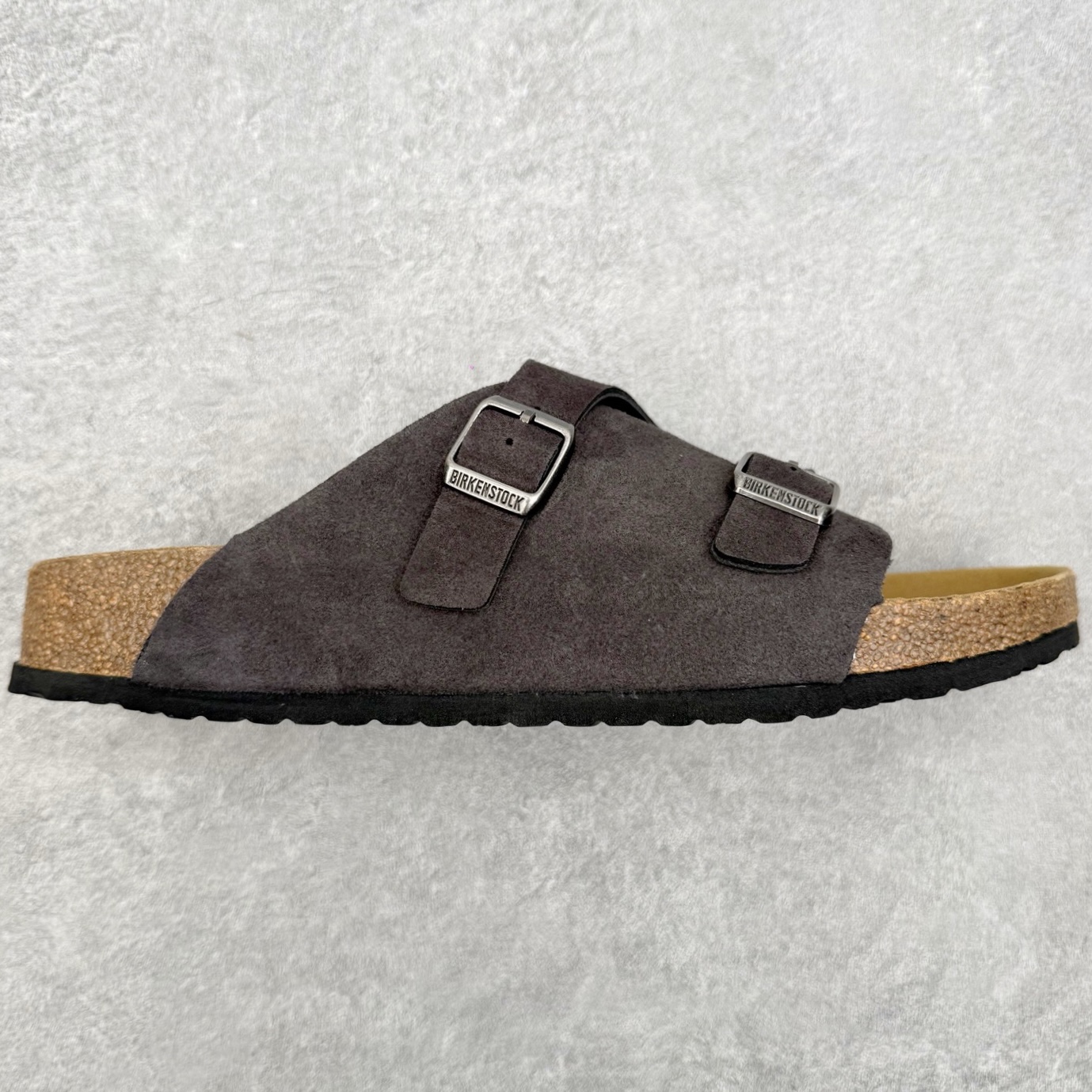 Birkenstock Kyoto 勃肯牛皮绒面革单扣 EVA 防臭一字拖鞋 男女同款 牛皮绒面革质地柔
