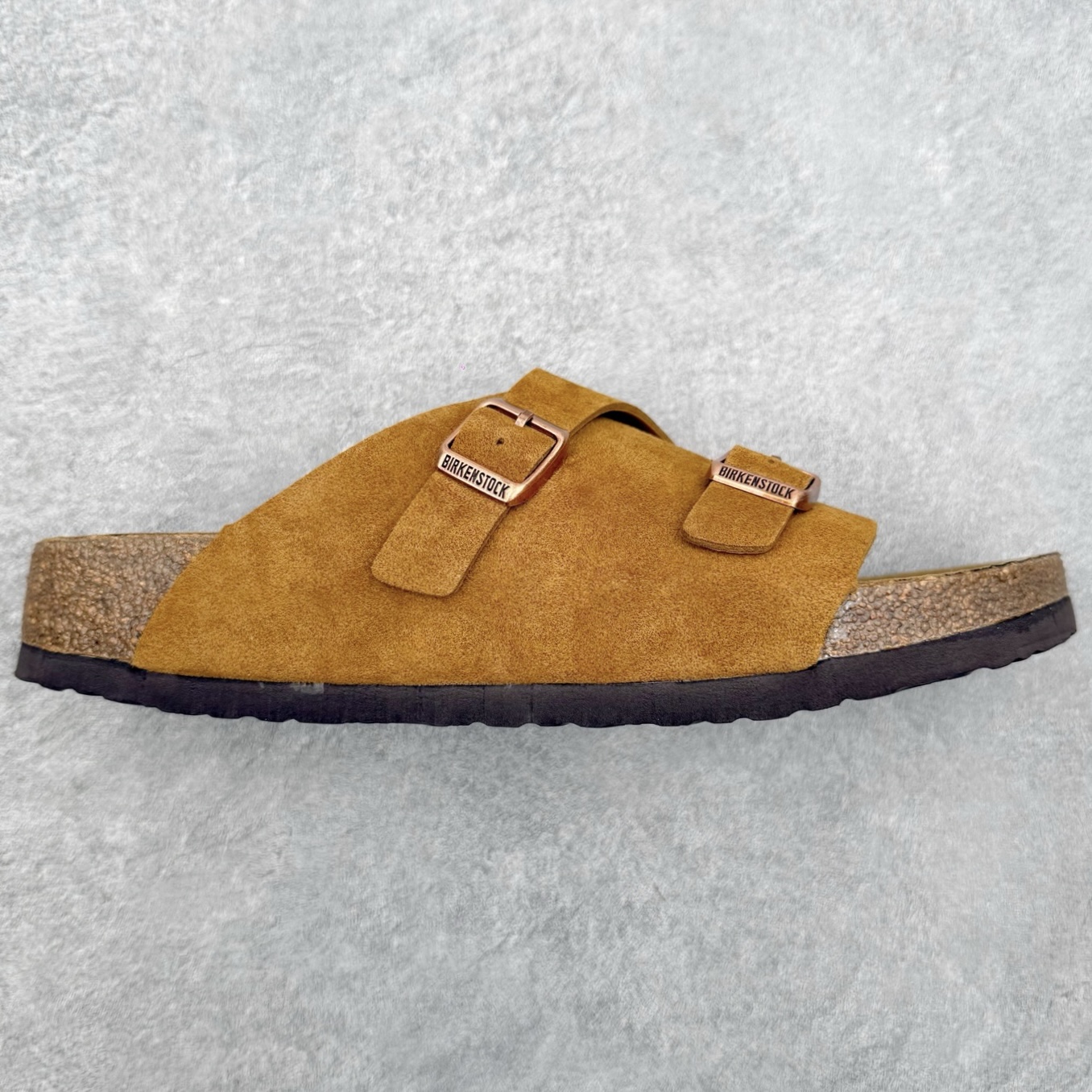 Birkenstock Kyoto 勃肯牛皮绒面革单扣 EVA 防臭一字拖鞋 男女同款 牛皮绒面革质地柔