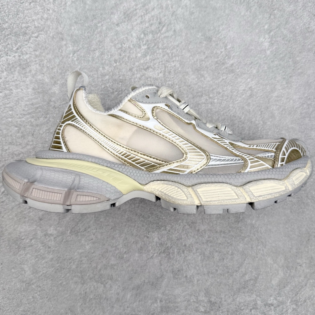 ＃纯原特价‼️BALENCIAGA 3XL Sneakers 巴黎世家十代网布系带低帮走秀复古老爹鞋 实