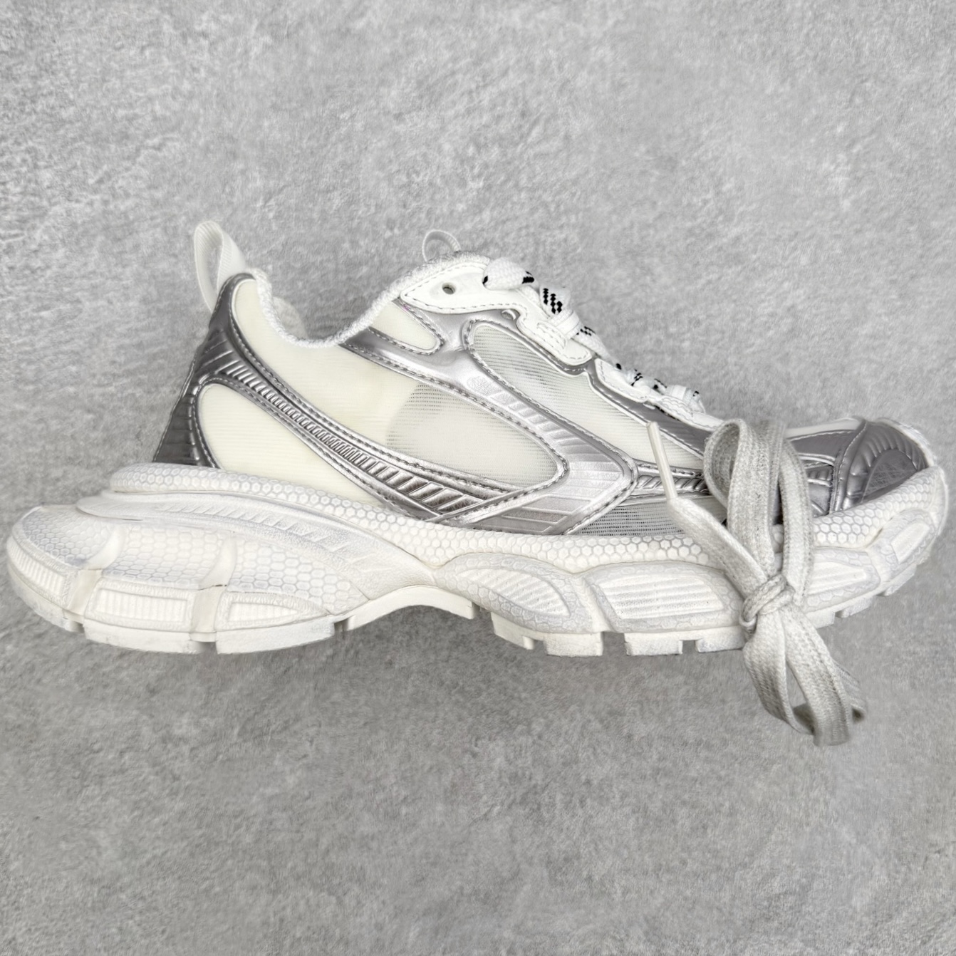 ＃纯原特价‼️BALENCIAGA 3XL Sneakers 巴黎世家十代网布系带低帮走秀复古老爹鞋 实