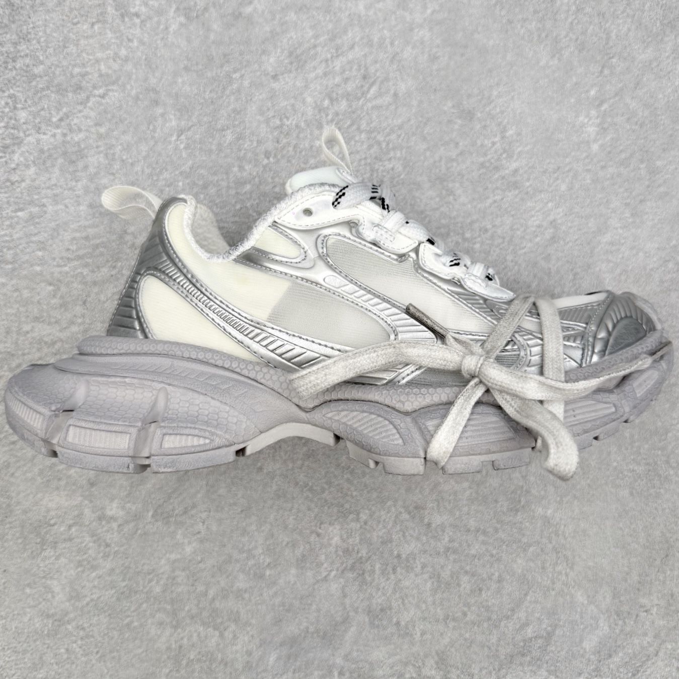 ＃纯原特价‼️BALENCIAGA 3XL Sneakers 巴黎世家十代网布系带低帮走秀复古老爹鞋 实